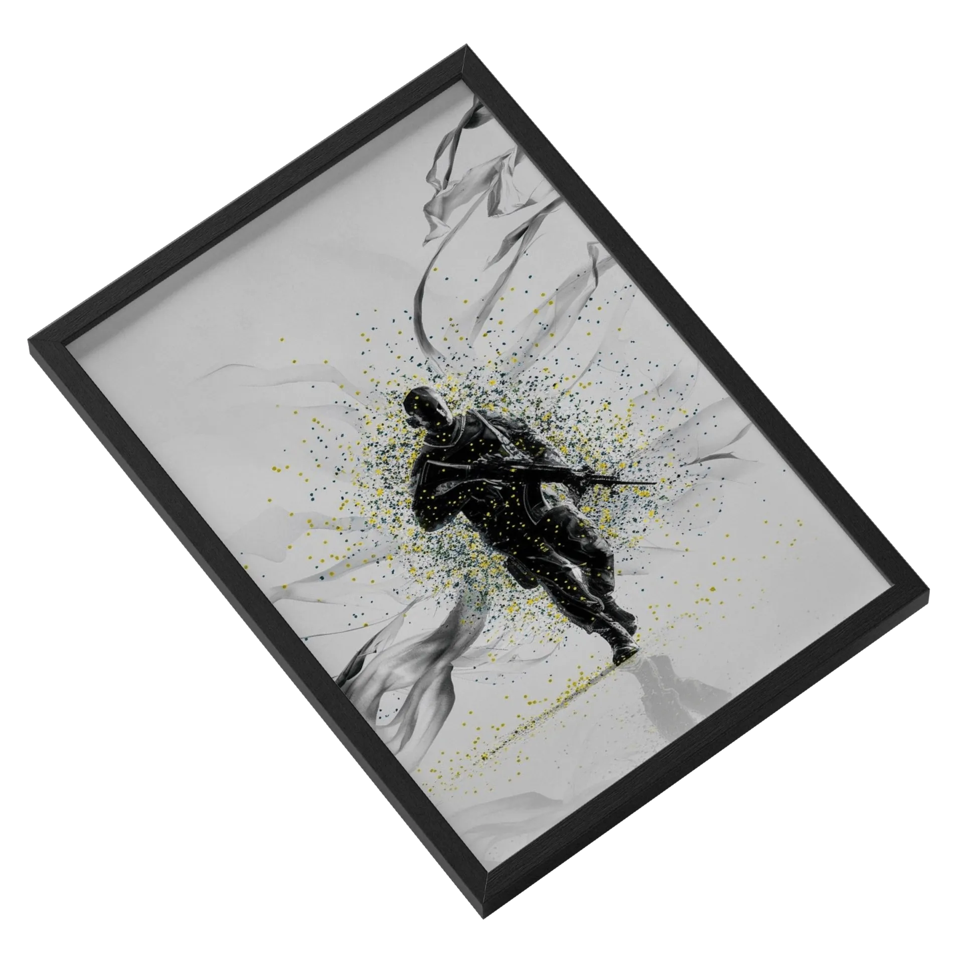 Quadro Guerreiro de Armadura Estilo Abstrato A3 com Vidro de D'ZARMY TACTICAL COMBAT WEAR  — imagem 2 de 3