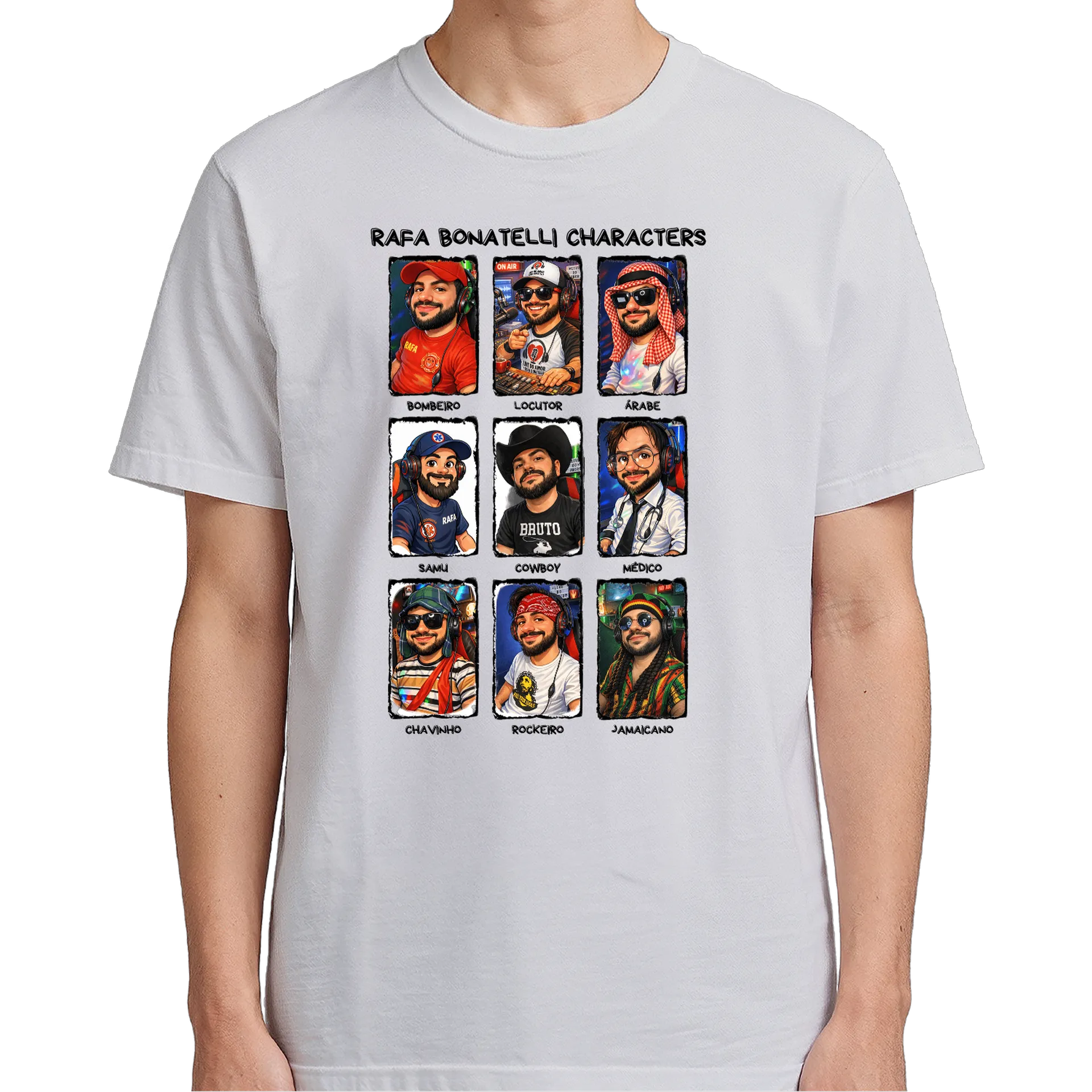 Camiseta Personagens Rafa Bonatelli 100% Algodão - Imagem 5