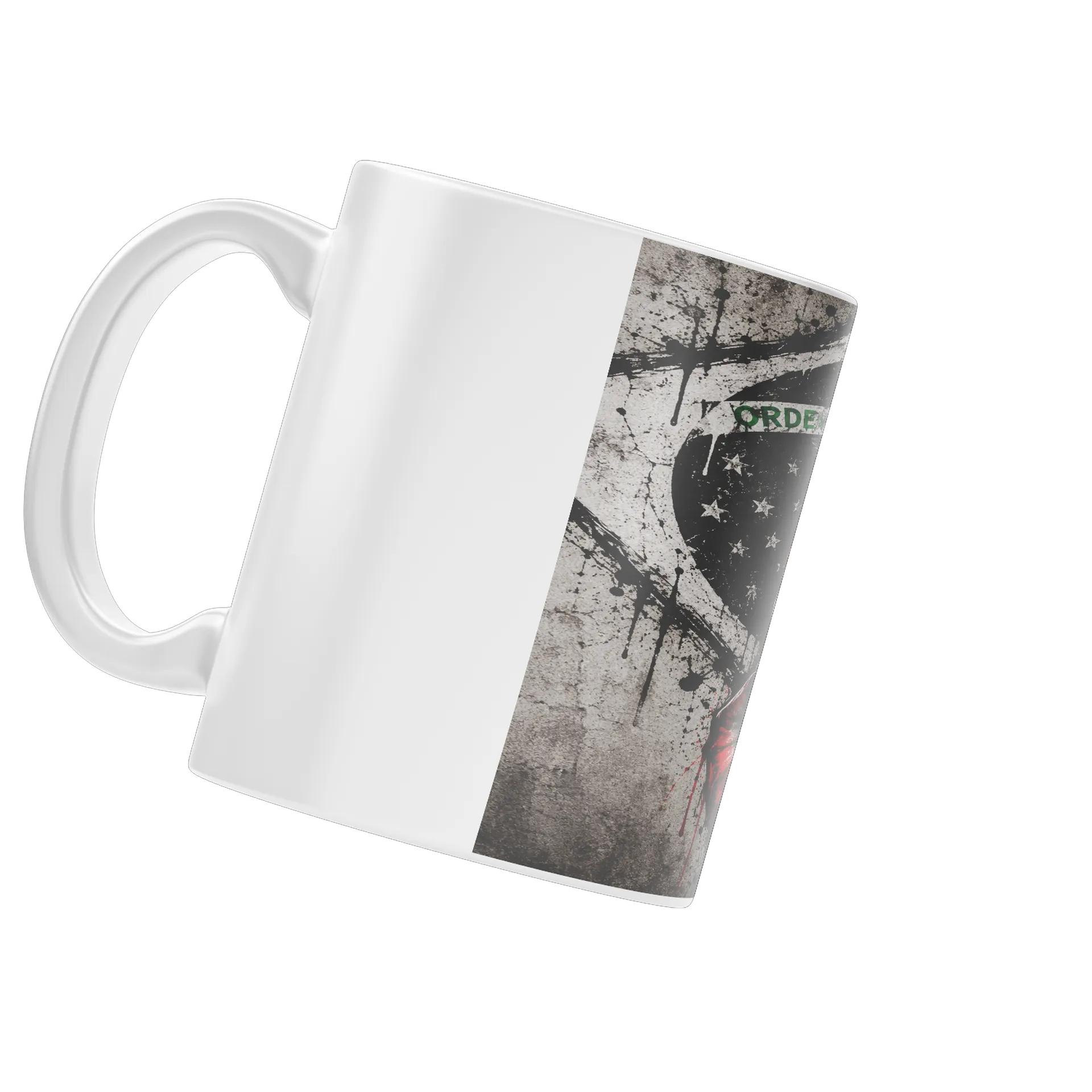 Caneca Estampa Mão e Bandeira do Brasil Grunge 325ml - Imagem 3