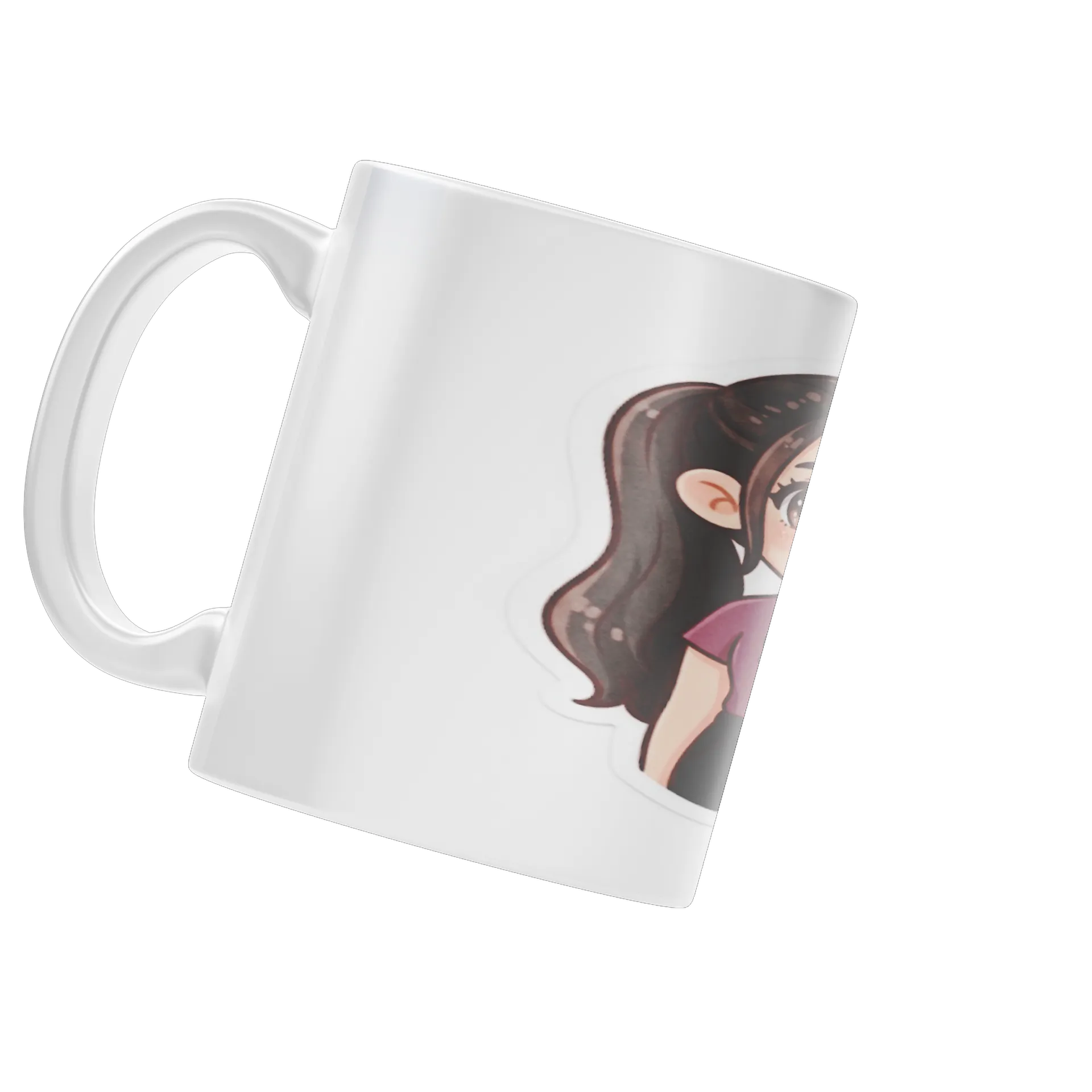 Caneca Menina Cartoon com Celular 325ml - Imagem 3