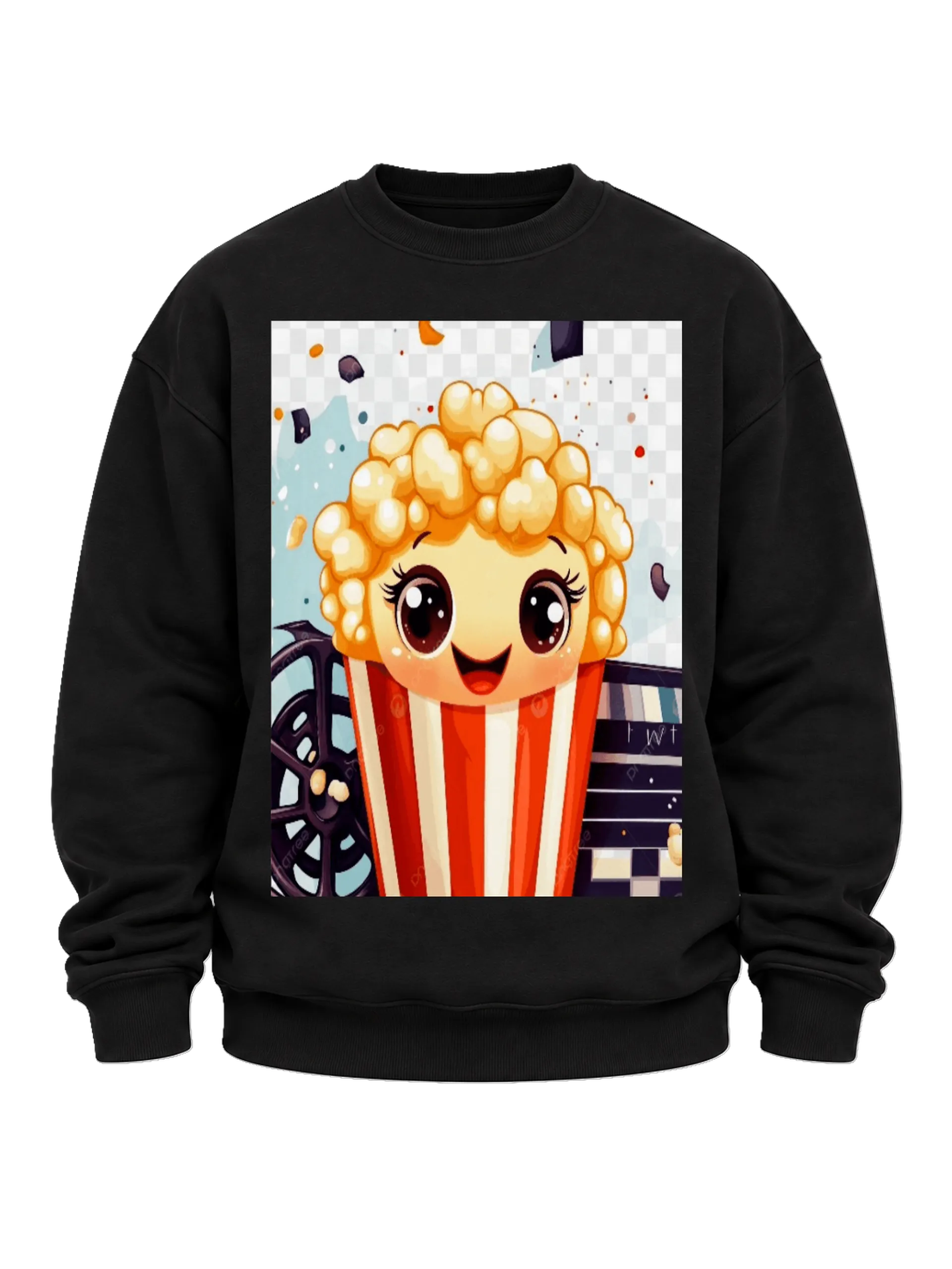 Suéter Moletom Pipoca Cartoon Colorida Cinema ગુજરાતી - Imagem 5