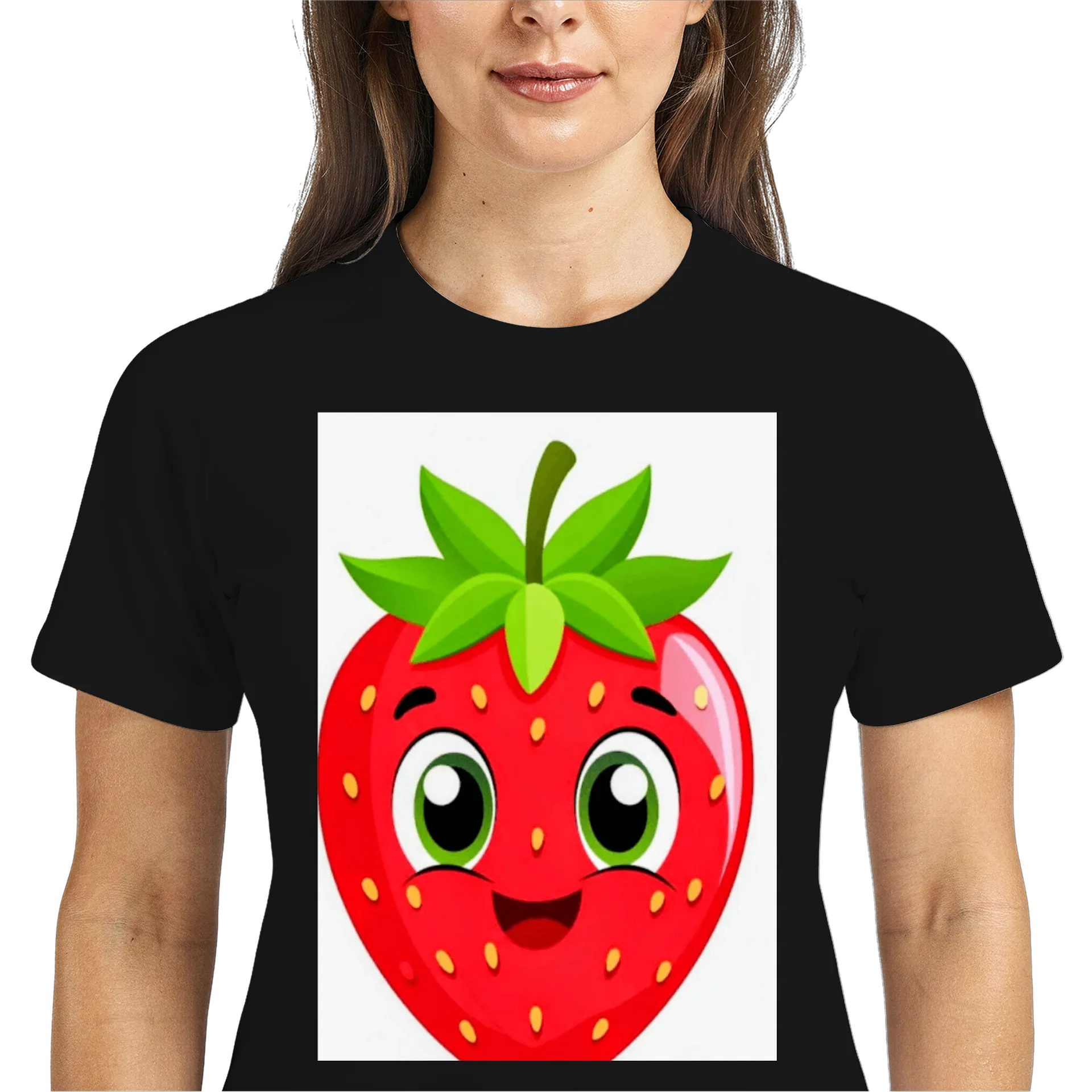 Camiseta Dry Fit Morango Cartoon Respirável 100% Poliéster - Imagem 2