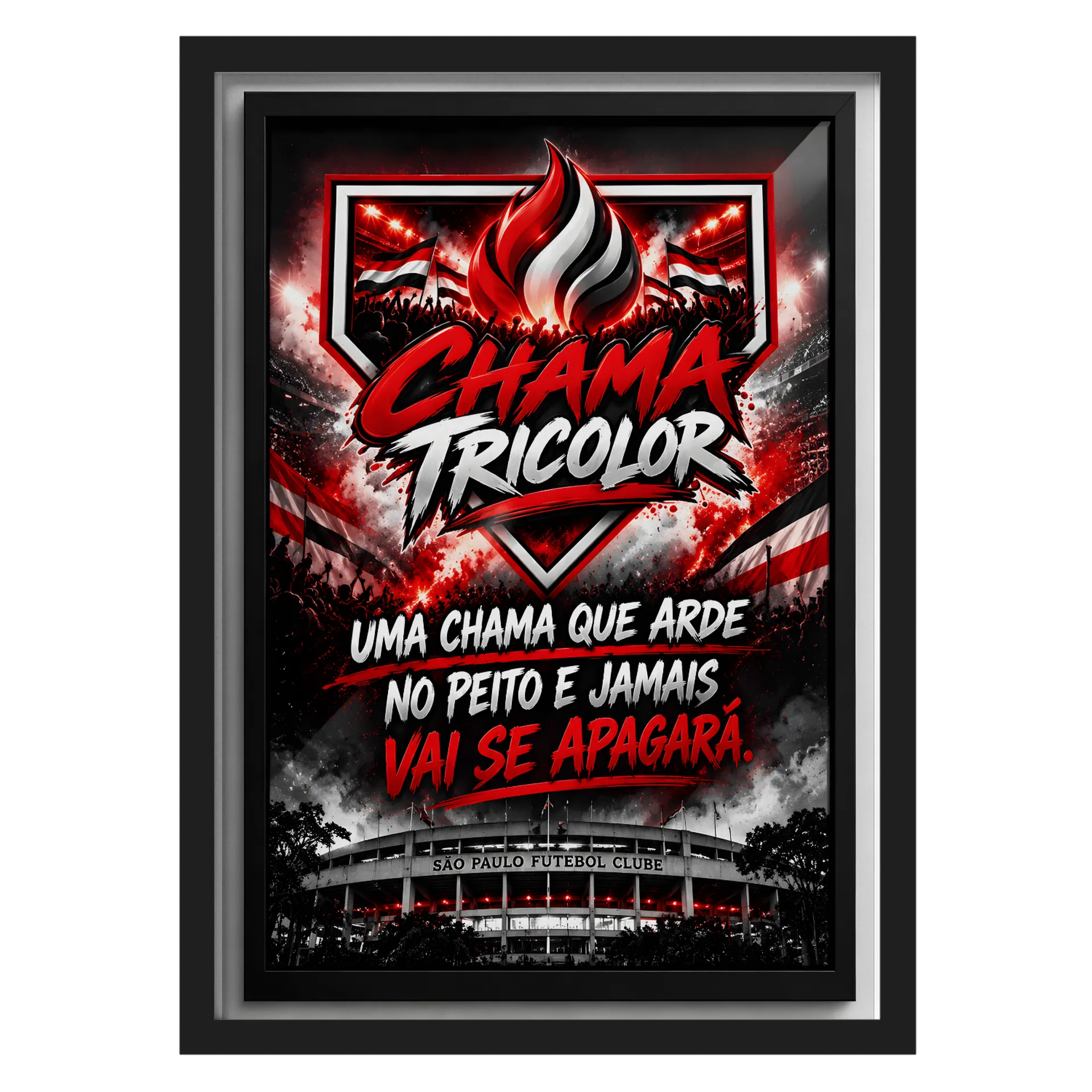 Quadro Chama Tricolor São Paulo Futebol Clube A3 de CHAMA TRICOLOR — imagem 1 de 3
