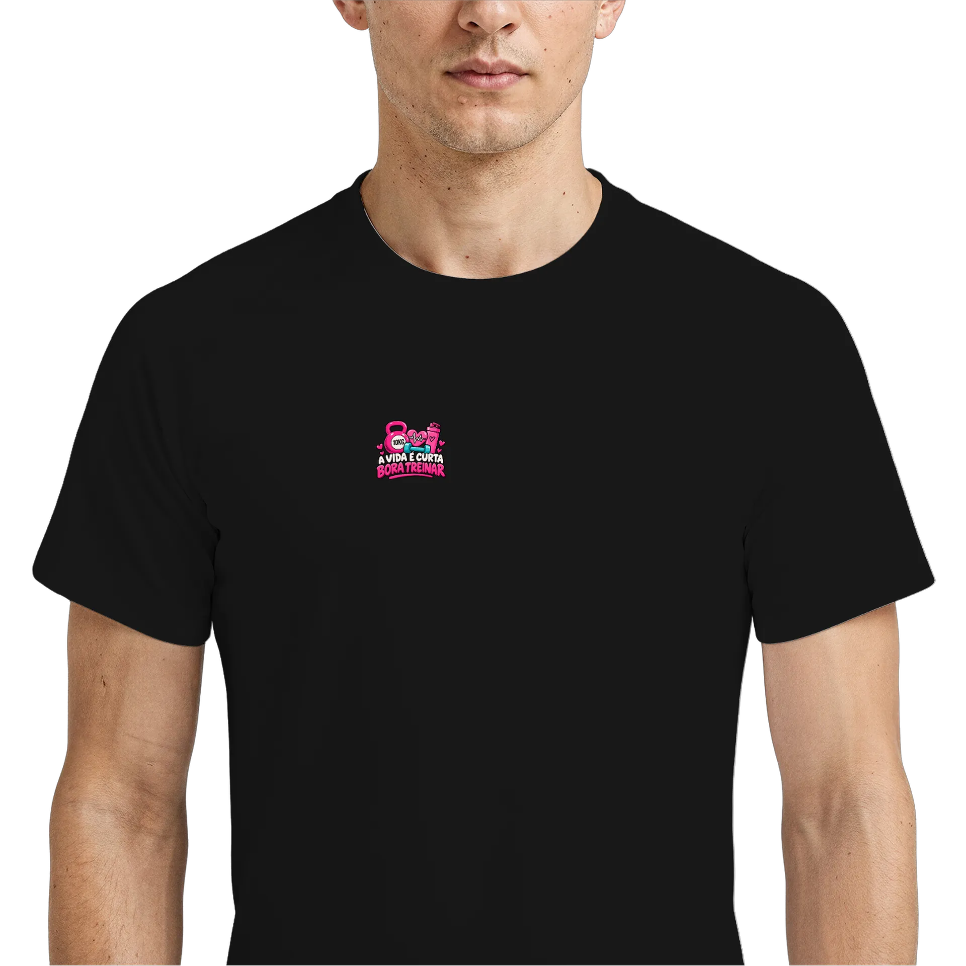 Camiseta Dry Fit Estampa Tipográfica A Vida É Curta Bora de Ana — imagem 4 de 6