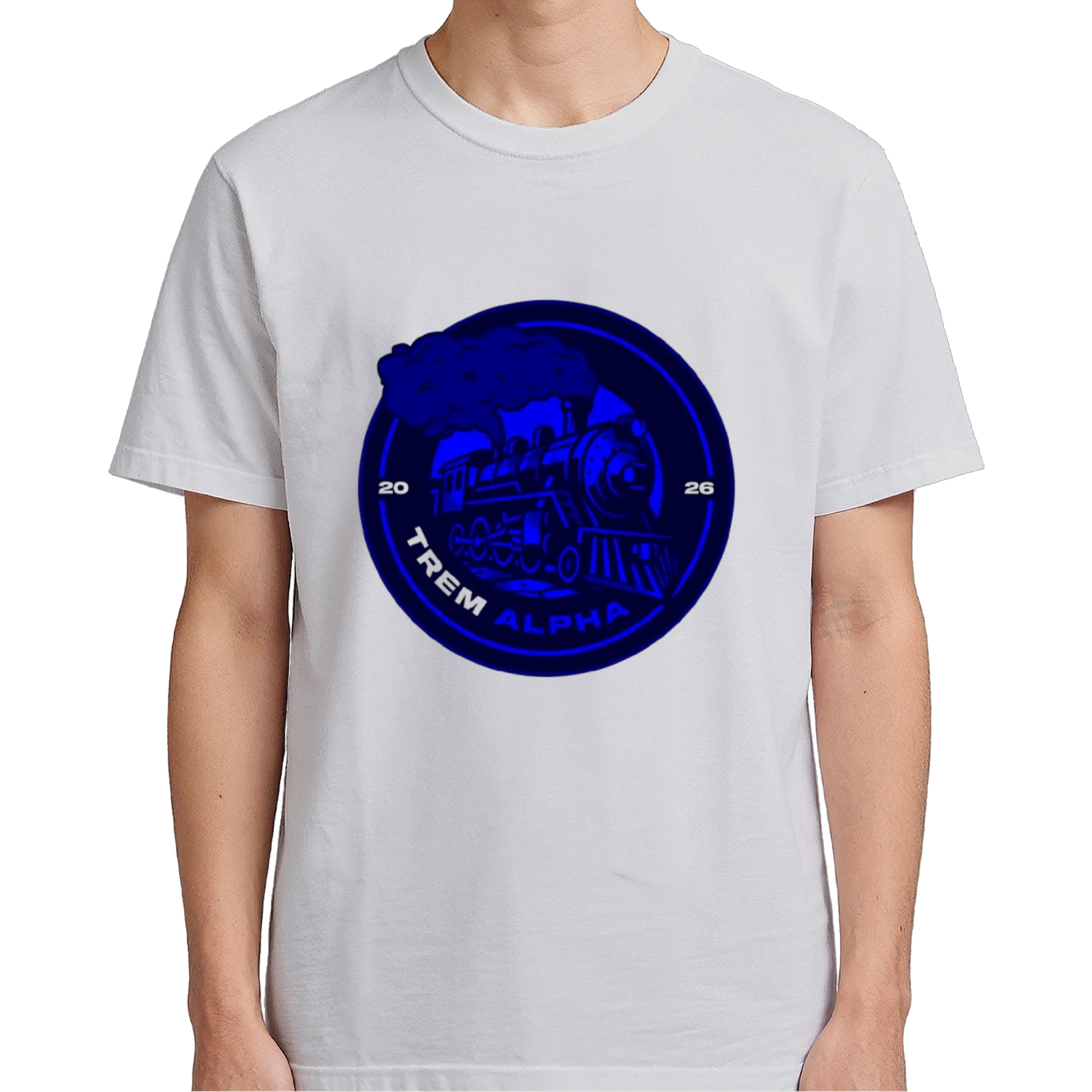 Camiseta Trem Alpha Estampa Vintage 100% Algodão - Imagem 5