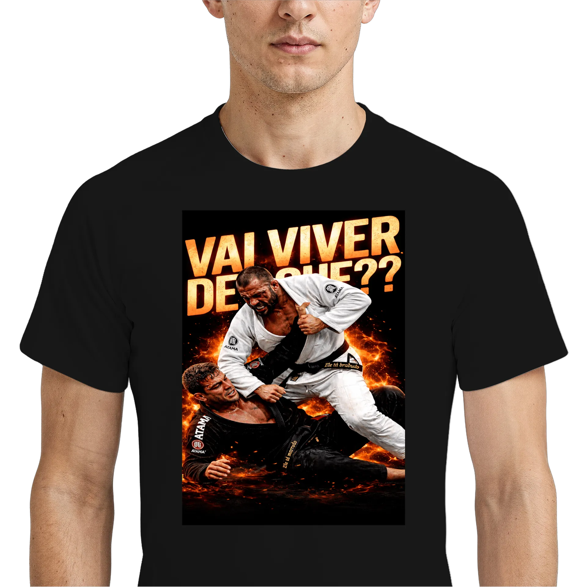 Camiseta DryFit jiu-jitsu Vai viver de que?? - Imagem 4