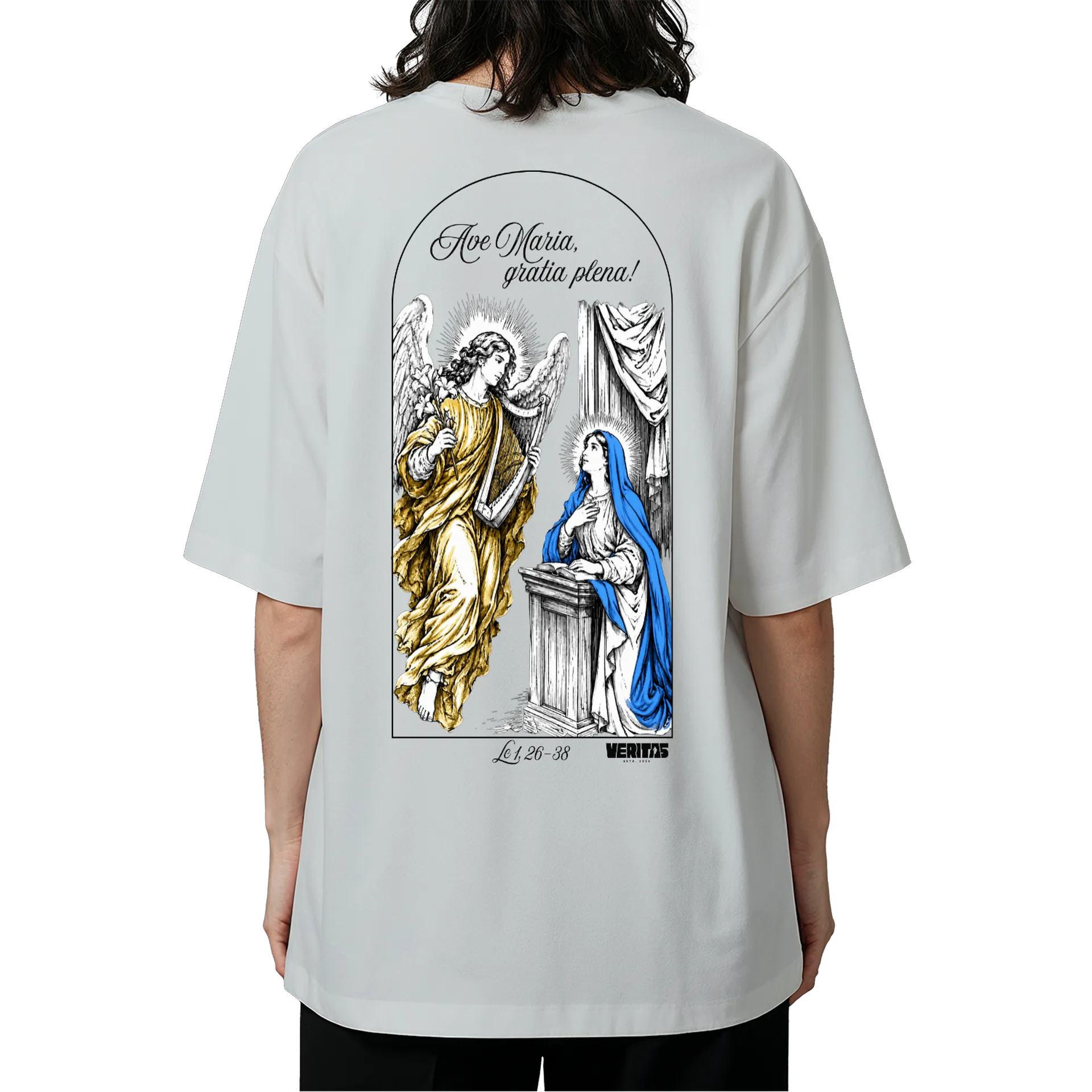 Camiseta Oversized - Ave Maria Gratia Plena - Anunciação - Imagem 5