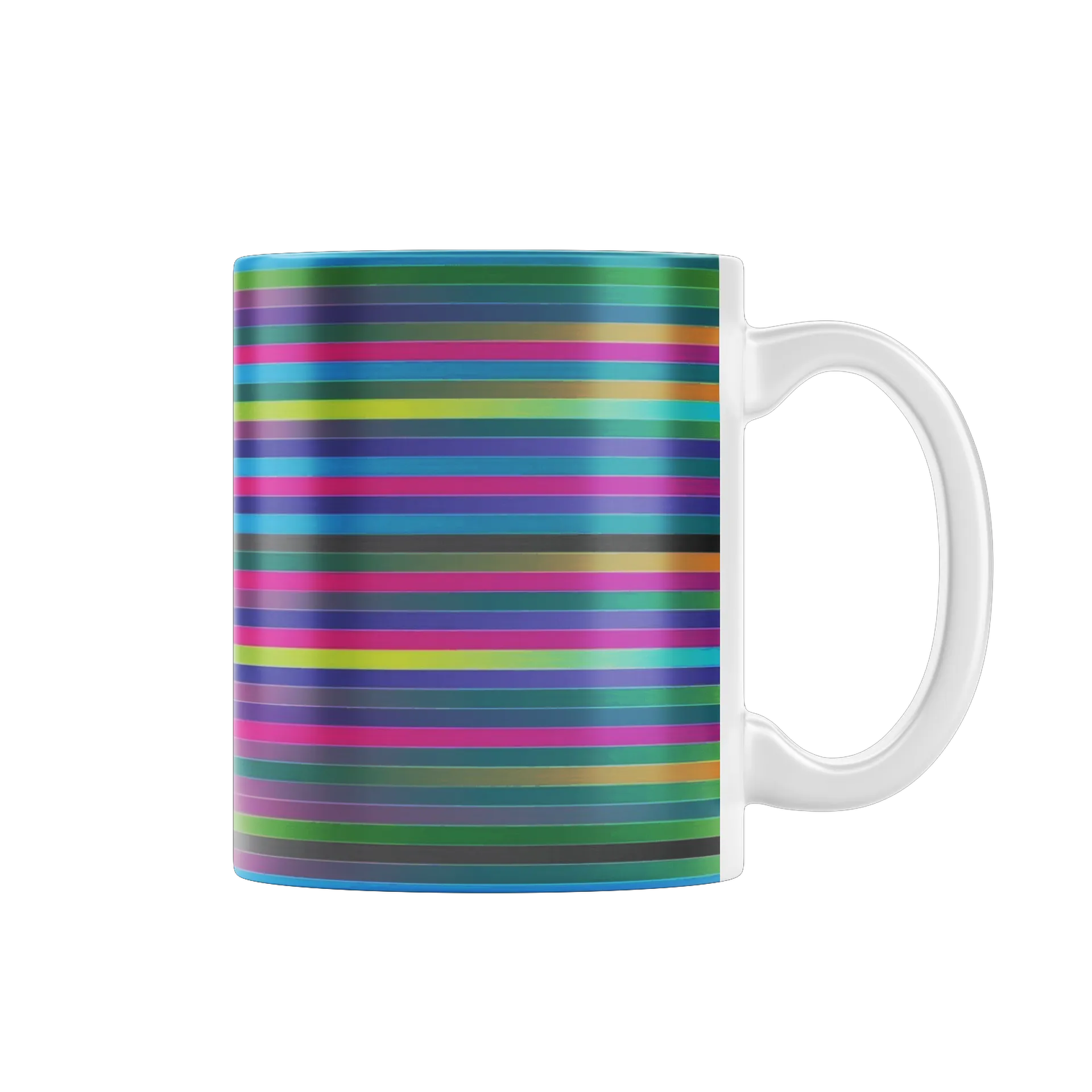Caneca Estampa Listras Coloridas 325ml - Imagem 1