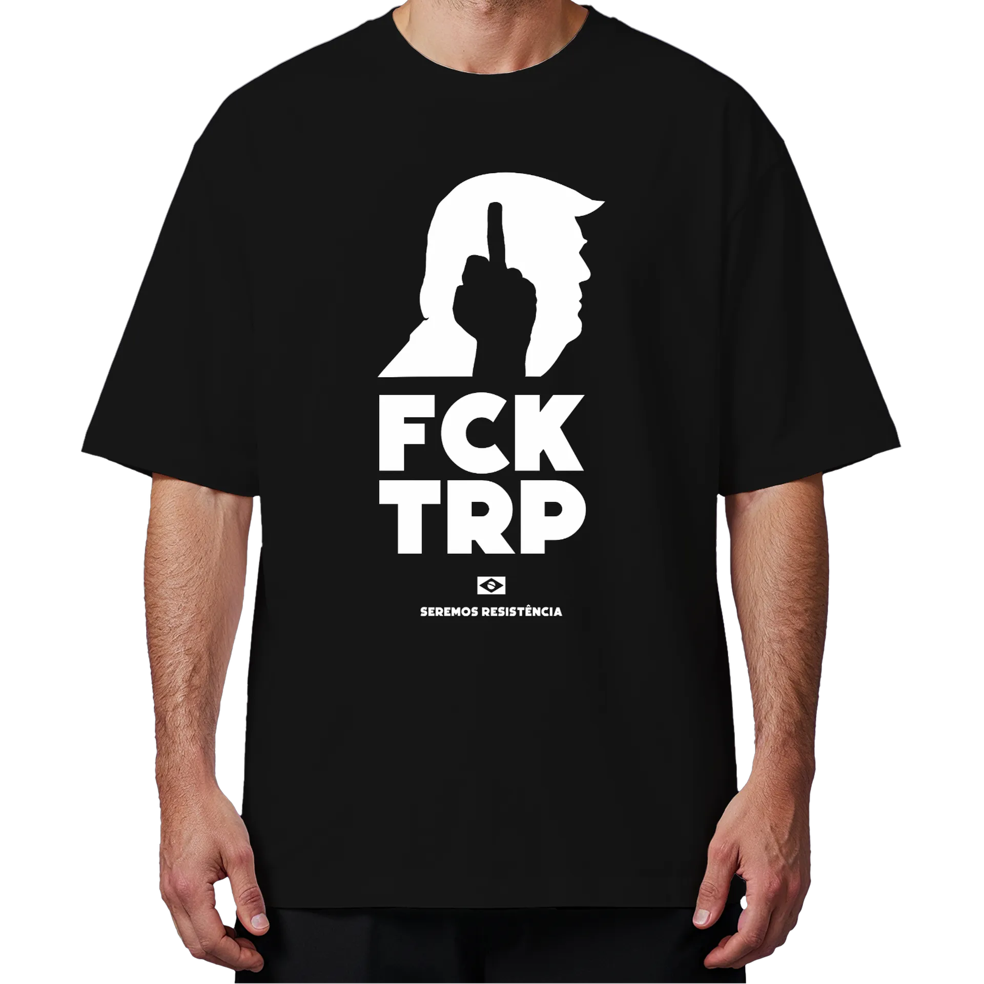 Camiseta Oversized  'FCK TRP' - Imagem 4