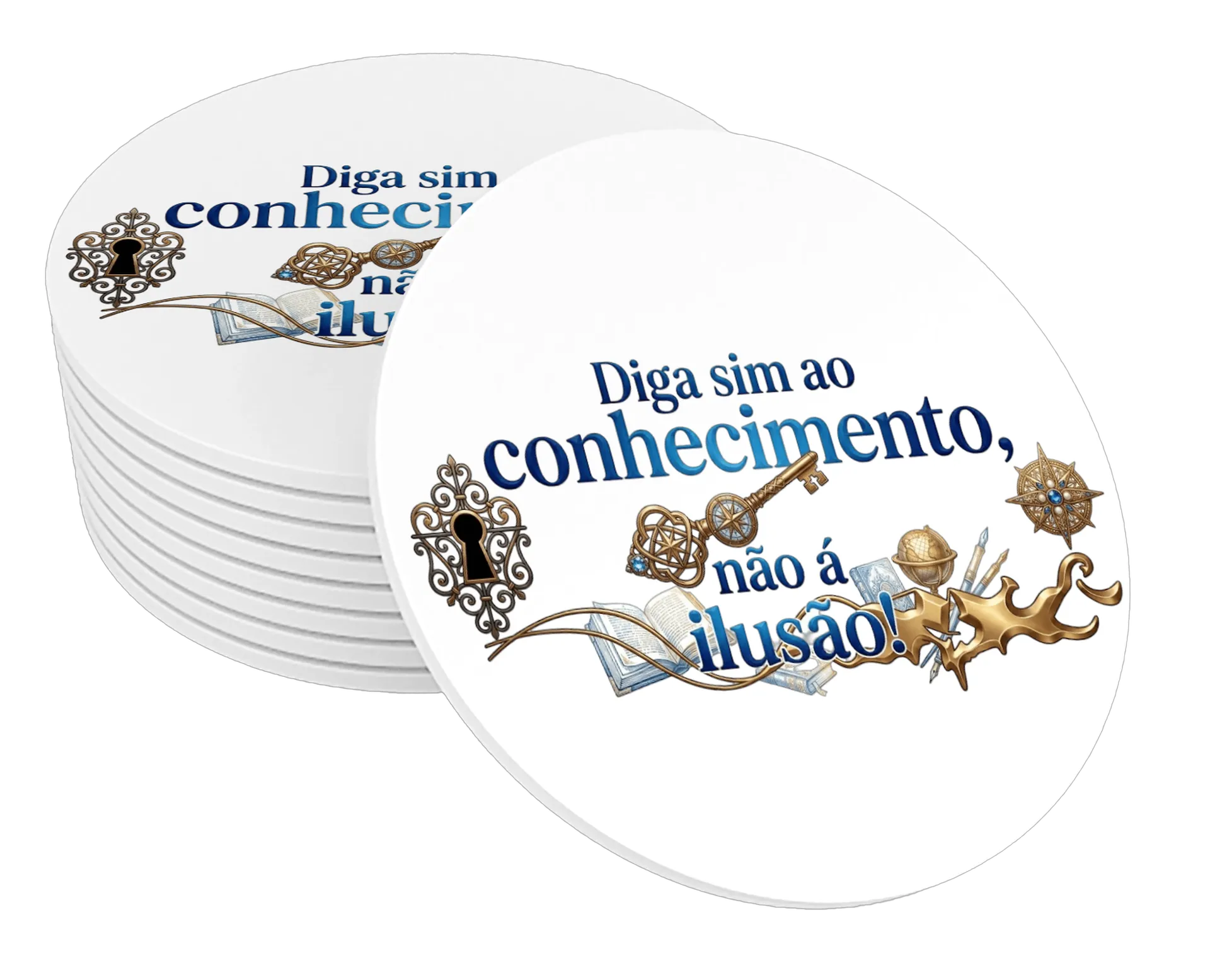 Porta-copos personalizado conhecimento - Imagem 1