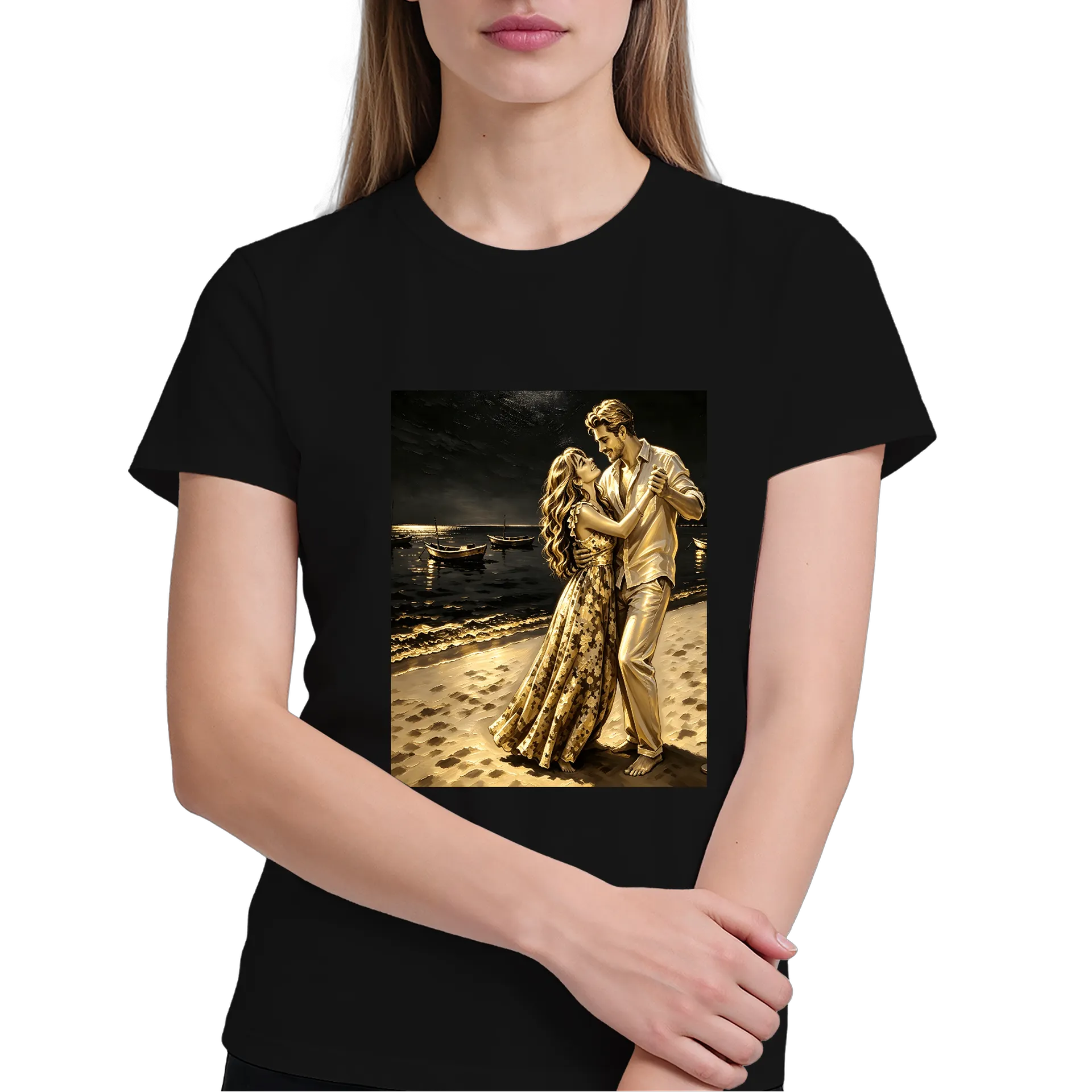 Camiseta Dança ao Luar Estampa Floral 100% Algodão - Imagem 3