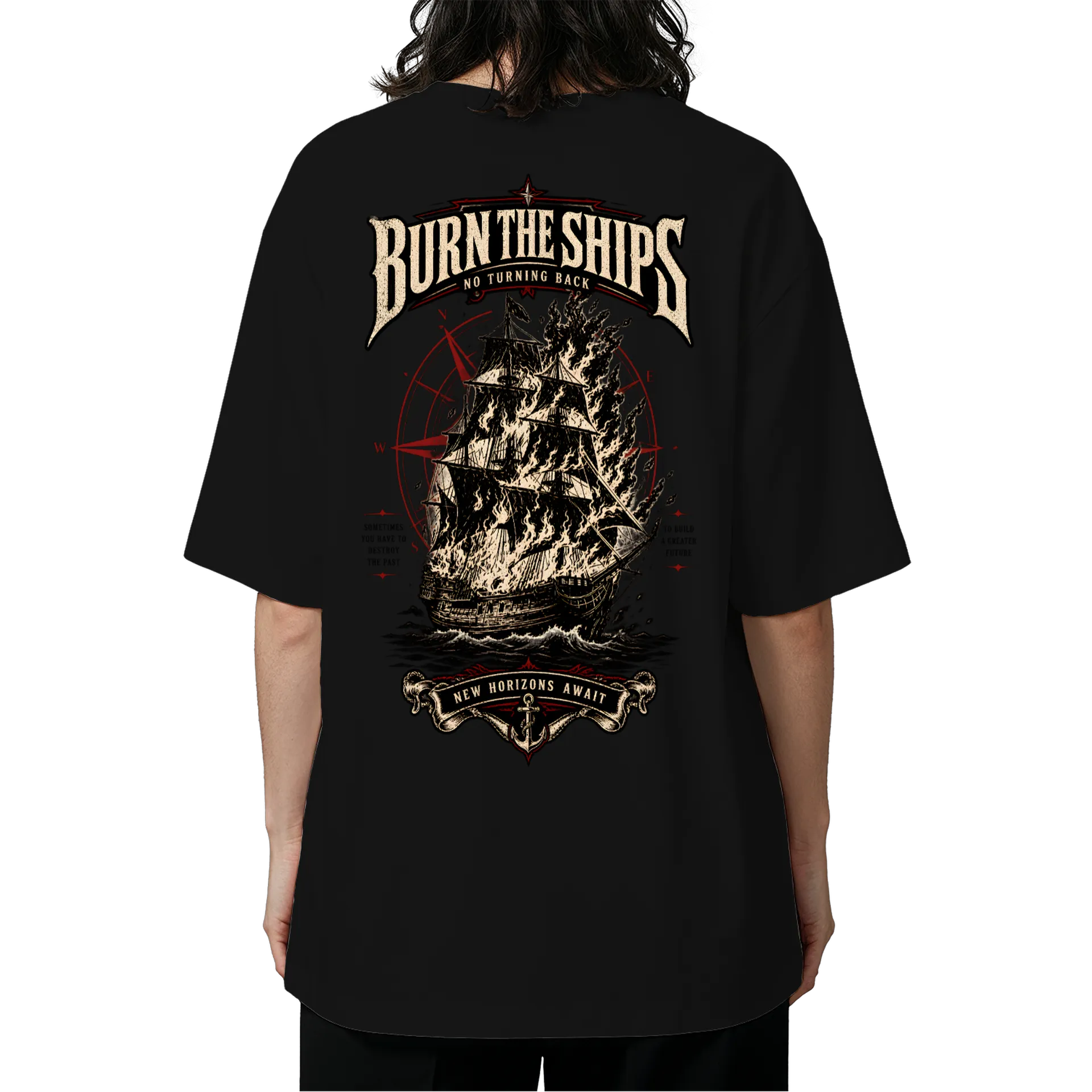 Camiseta Oversized BURN THE SHIPS - Imagem 5