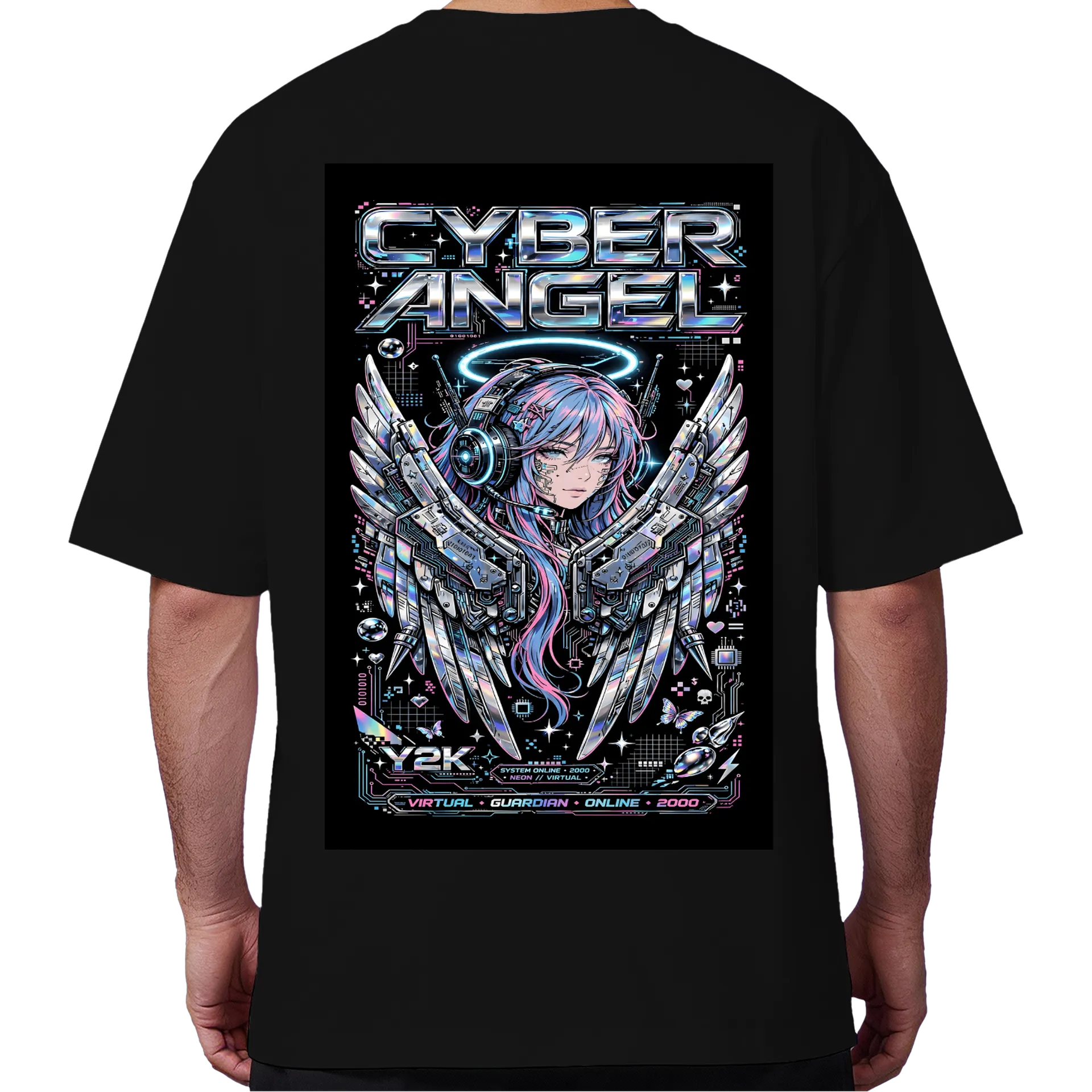 Camiseta Oversize cyber angel - Imagem 1