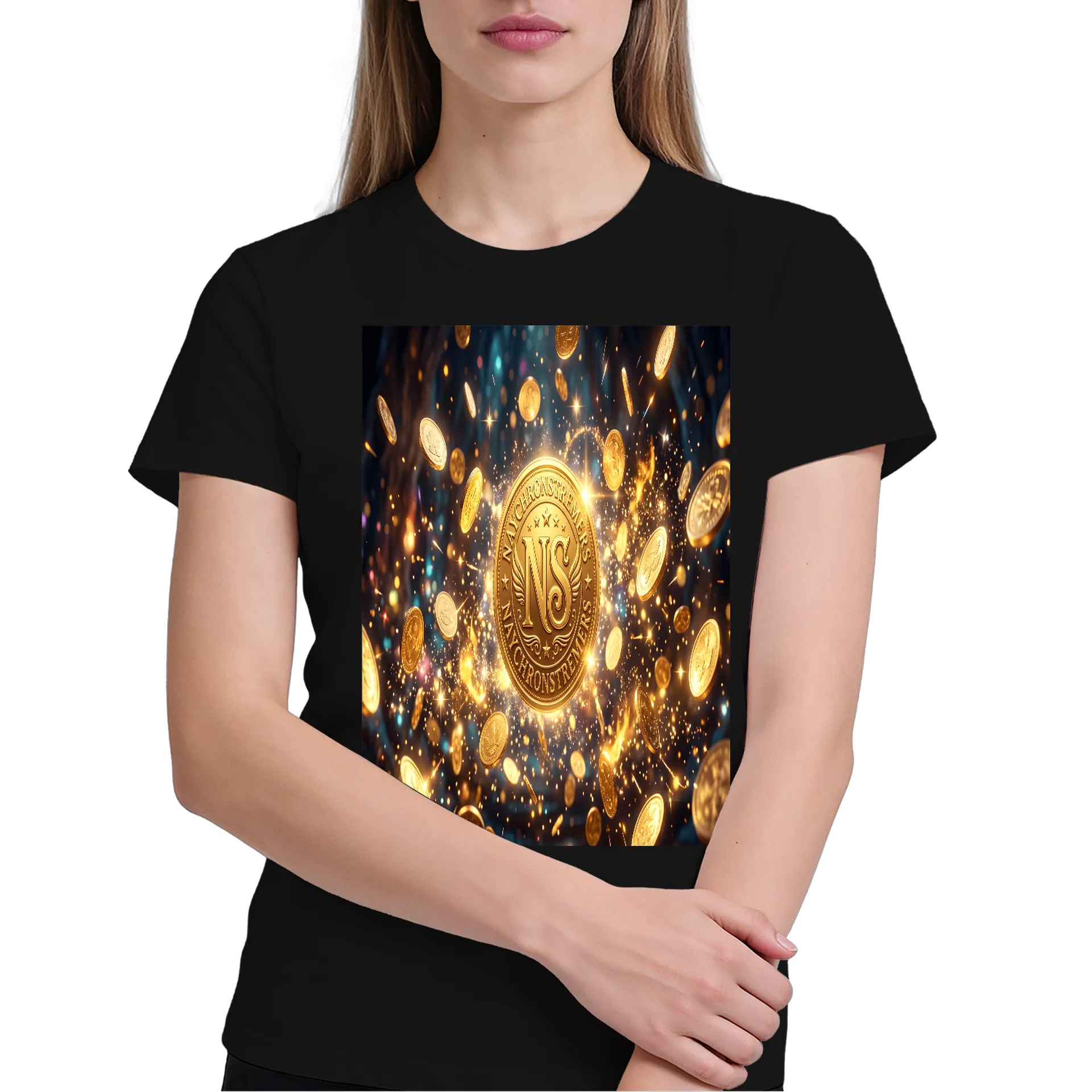 Camiseta Logo NS Chuva de Moedas 100% Algodão - Imagem 3