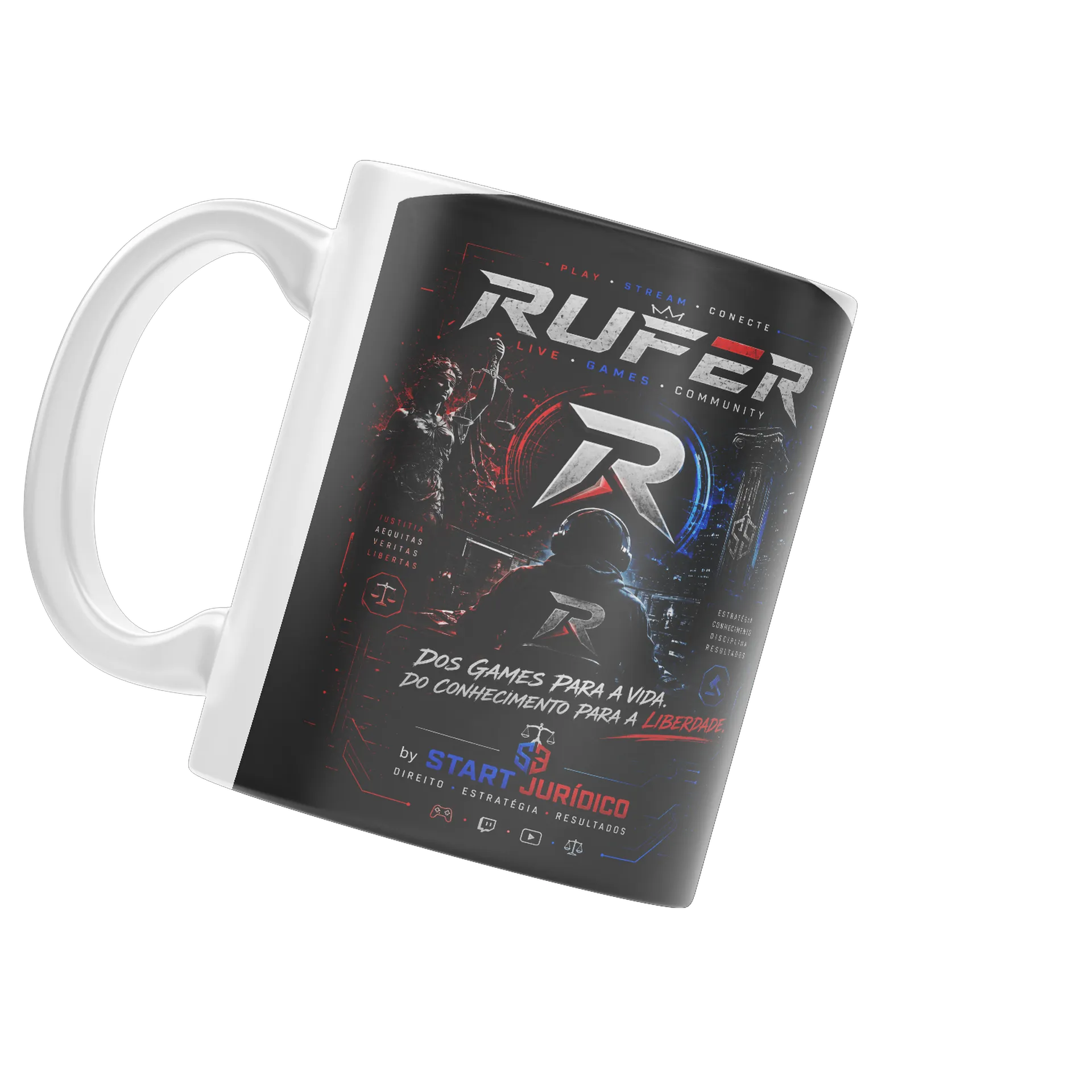 Caneca Porcelana Gráfico Start Jurídico 325ml de Rufer — imagem 3 de 4