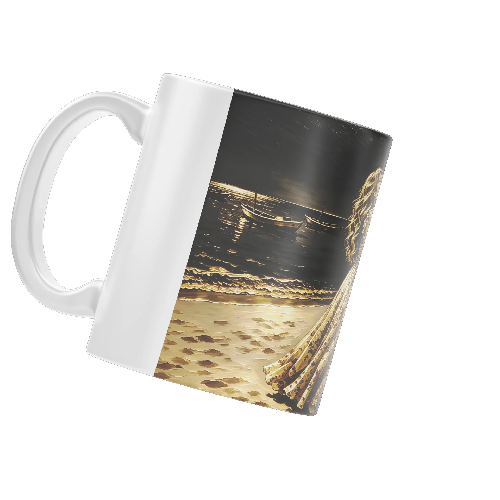 Caneca Retrô Casal Dançando Praia 325ml - Imagem 3