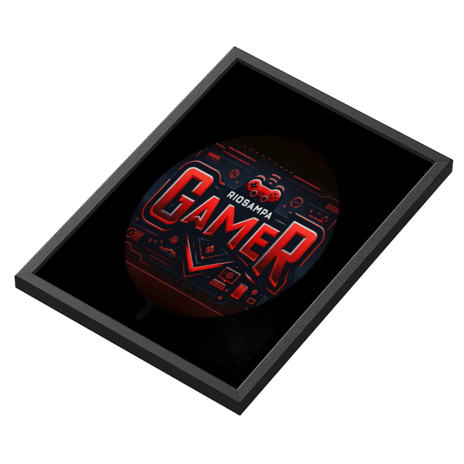 Quadro Gamer Riosampa MDF e Vidro A3 - Imagem 3