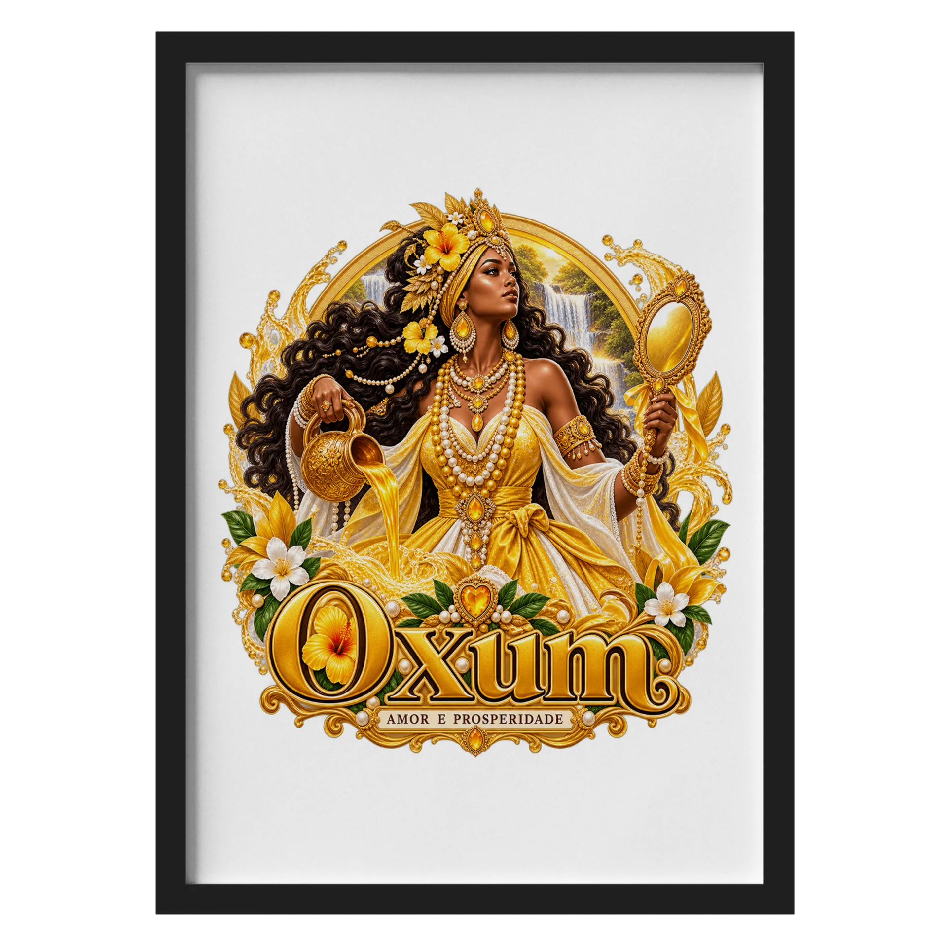 Quadro Oxum Com Vidro - Imagem 1