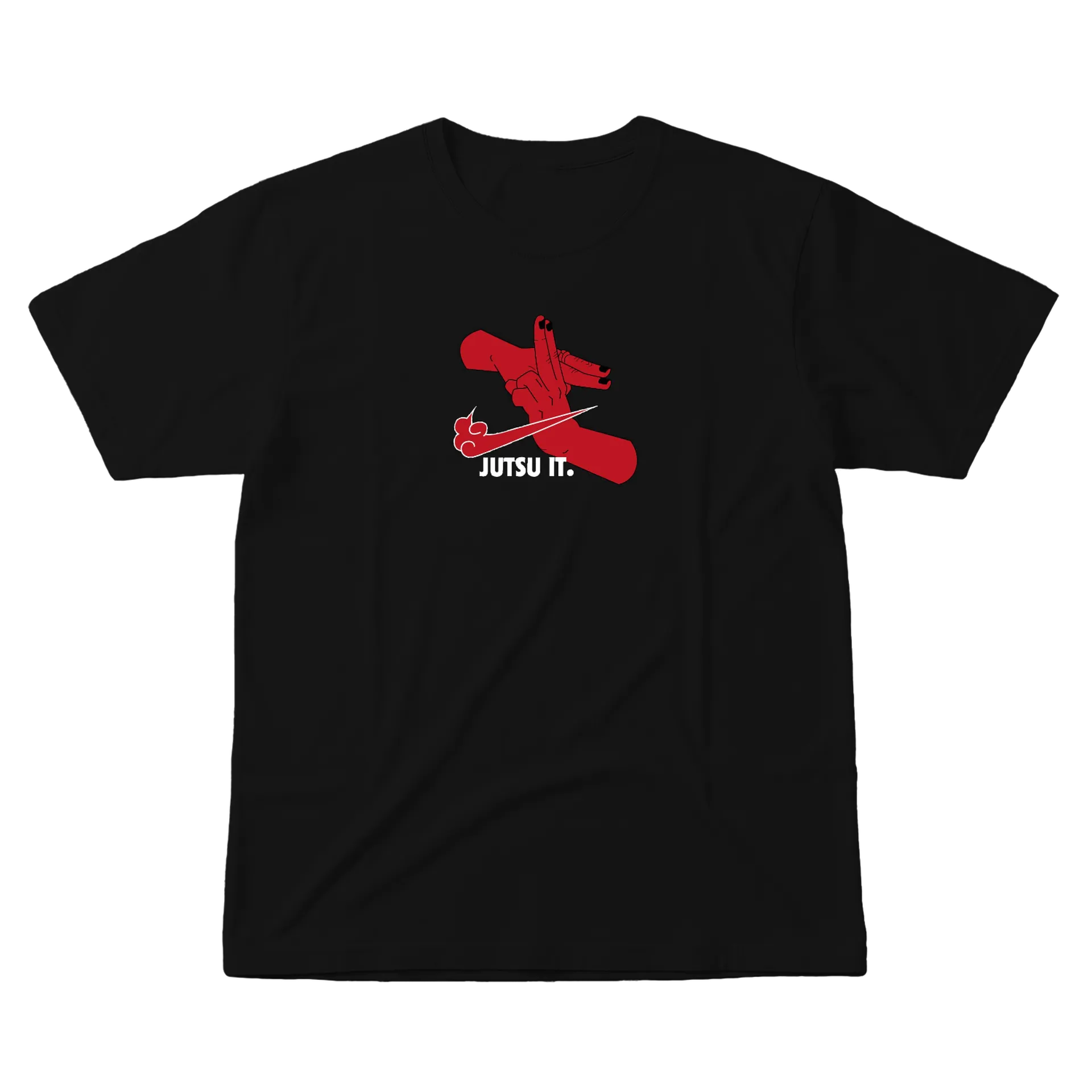 Camiseta Estampa Jutsu It 100% Algodão Preto - Imagem 1