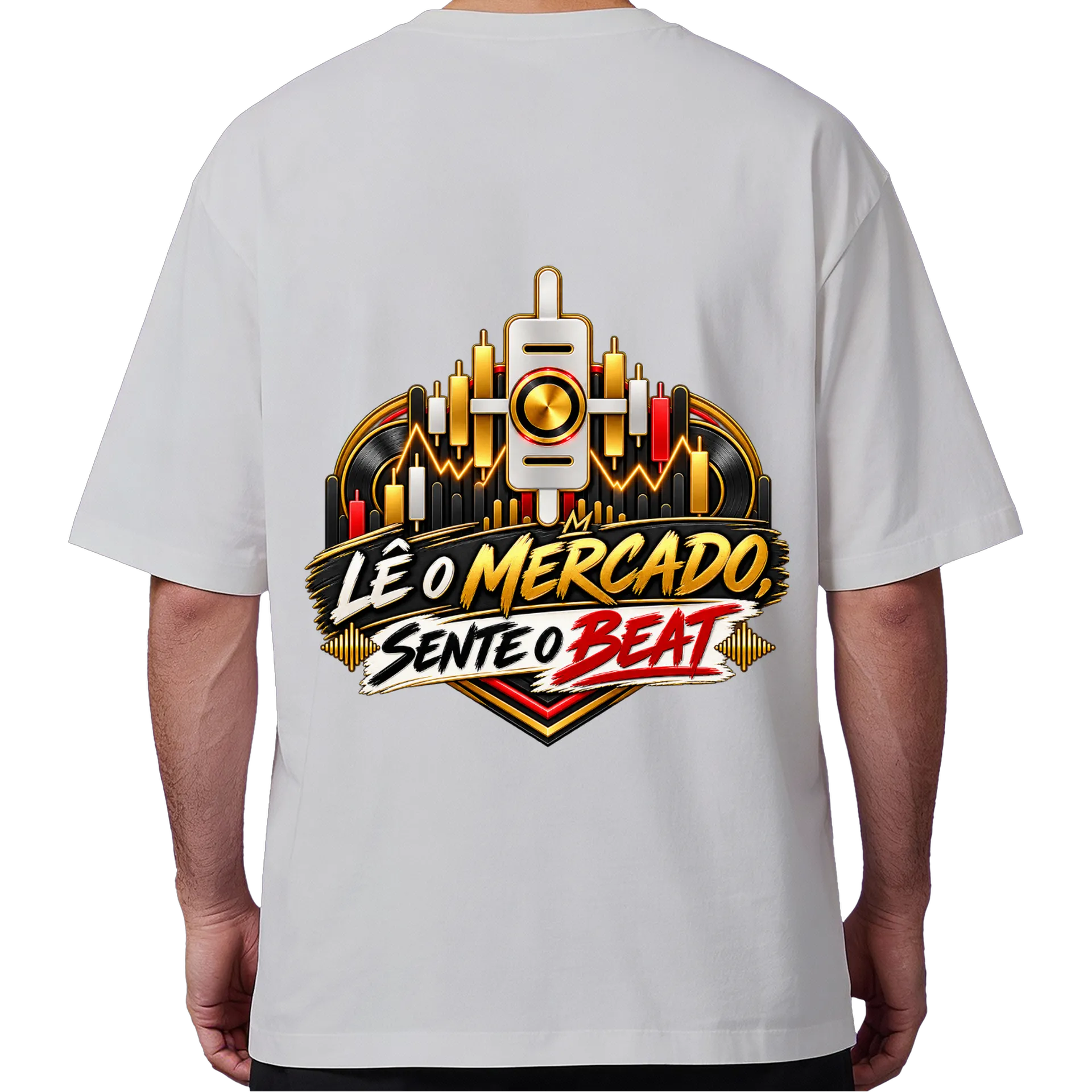 Camiseta Oversized Lê o Mercado, Sente o Beat de UM DJ NA BOLSA — imagem 6 de 6