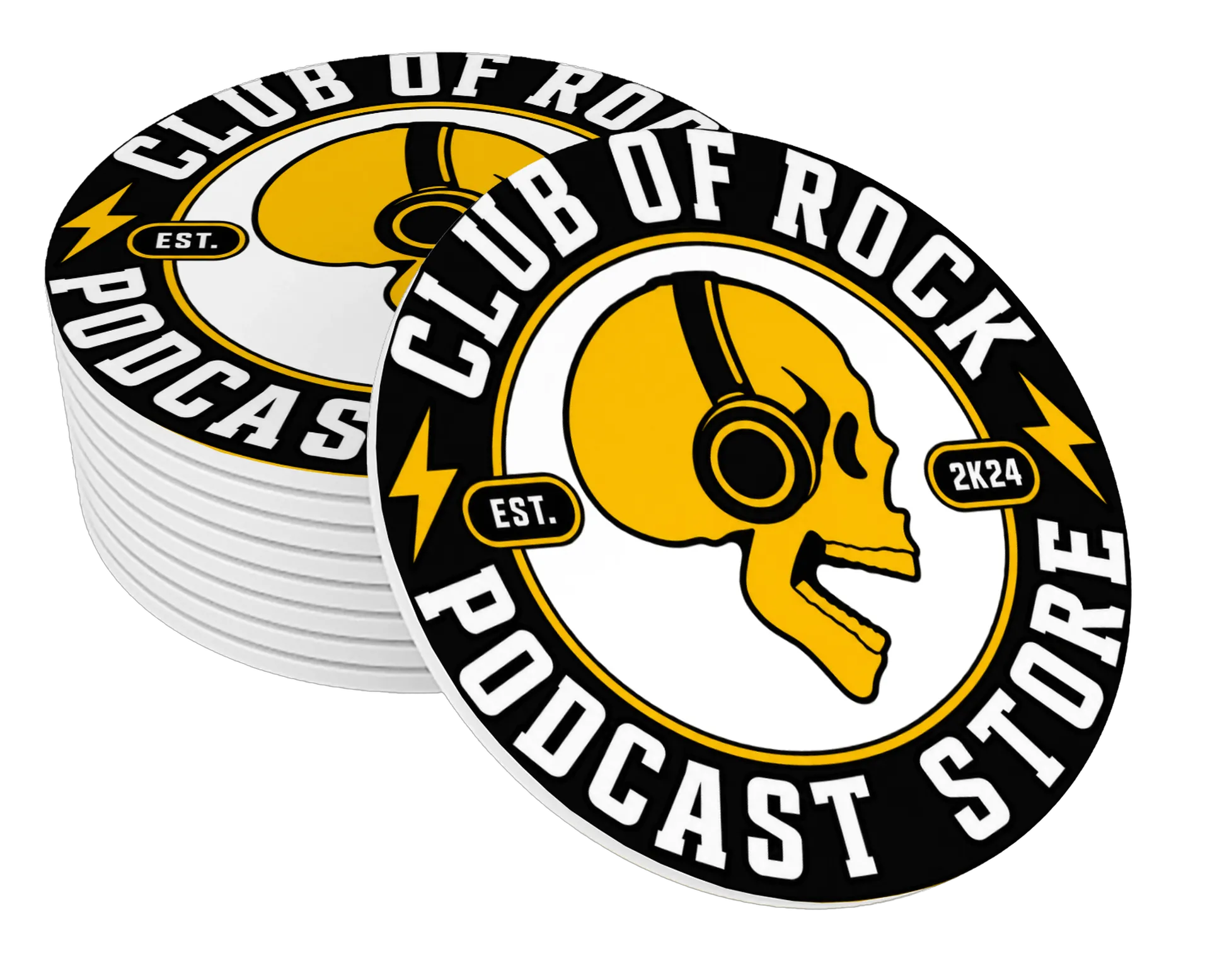 Porta-Copos em MDF – Club Of Rock Podcast ☕🔥🤘 de Club Of Rock Podcast Store  — imagem 1 de 3