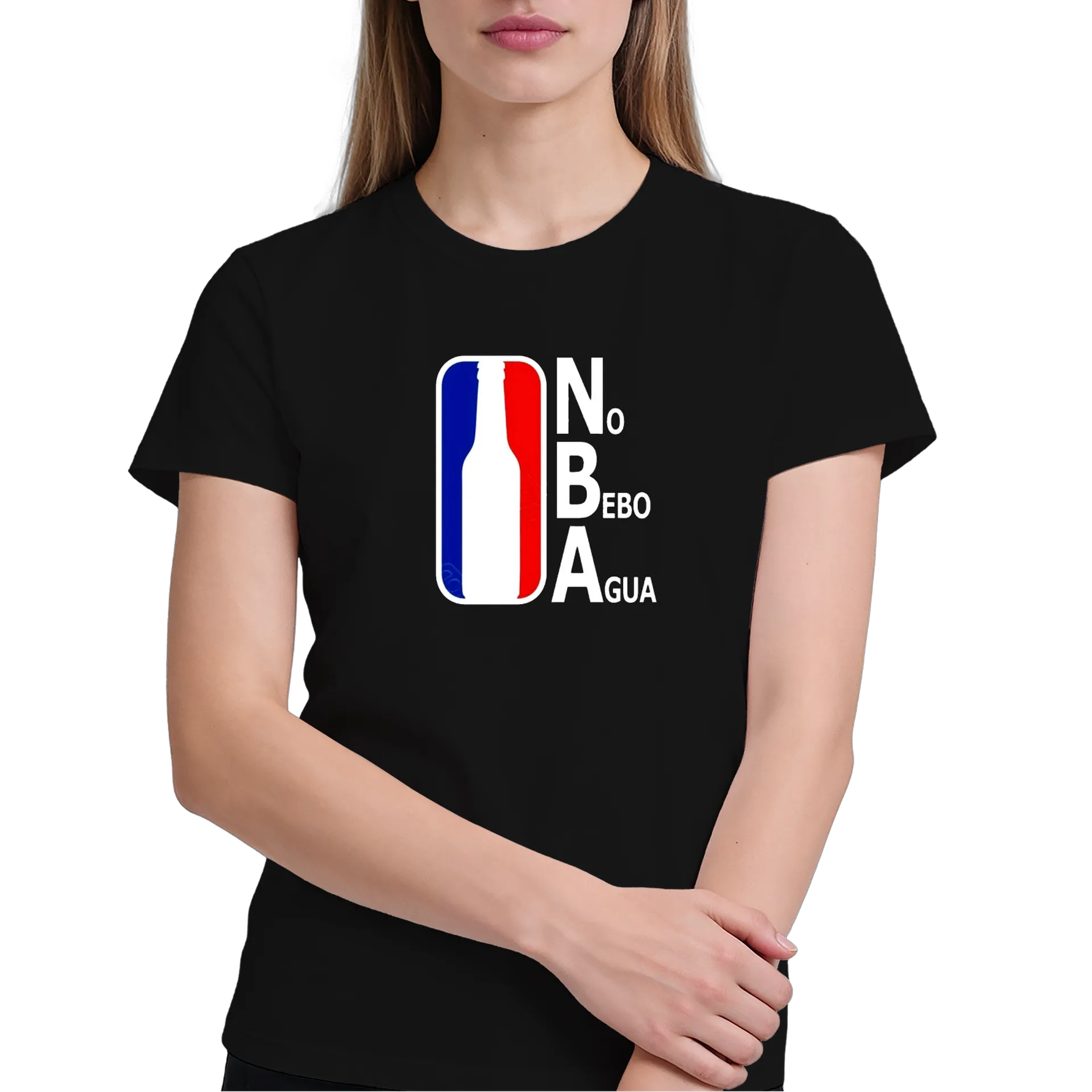 Camiseta Estampa Tipográfica No Bebo Água 100% Algodão - Imagem 4