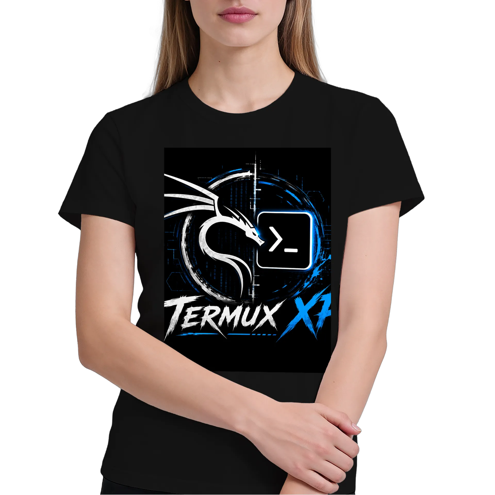 Camiseta Dragão Termux XP 100% Algodão Preto - Imagem 4