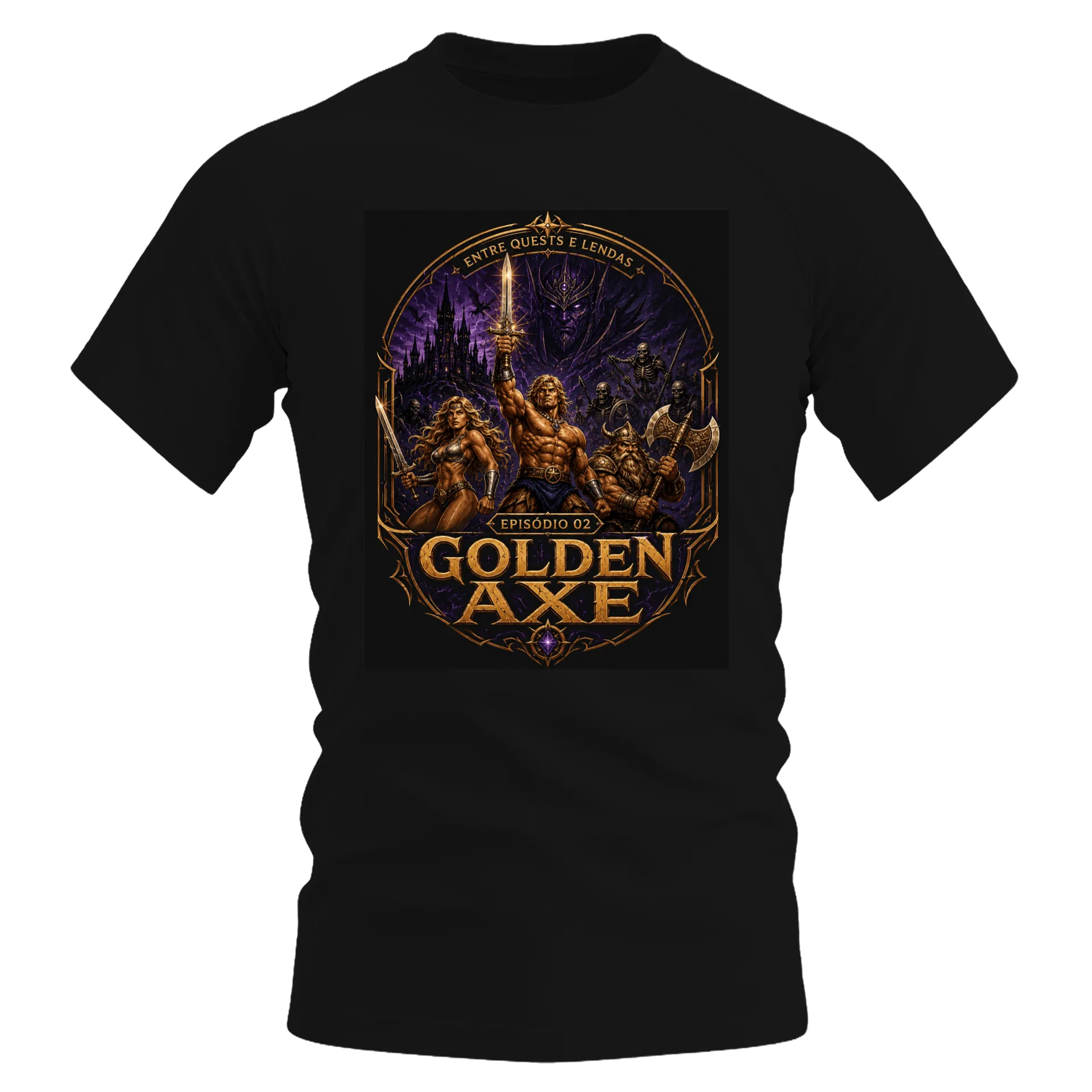 Camiseta Golden Axe – Entre Quests e Lendas | EP. 02 de entrequestselendas — imagem 1 de 6