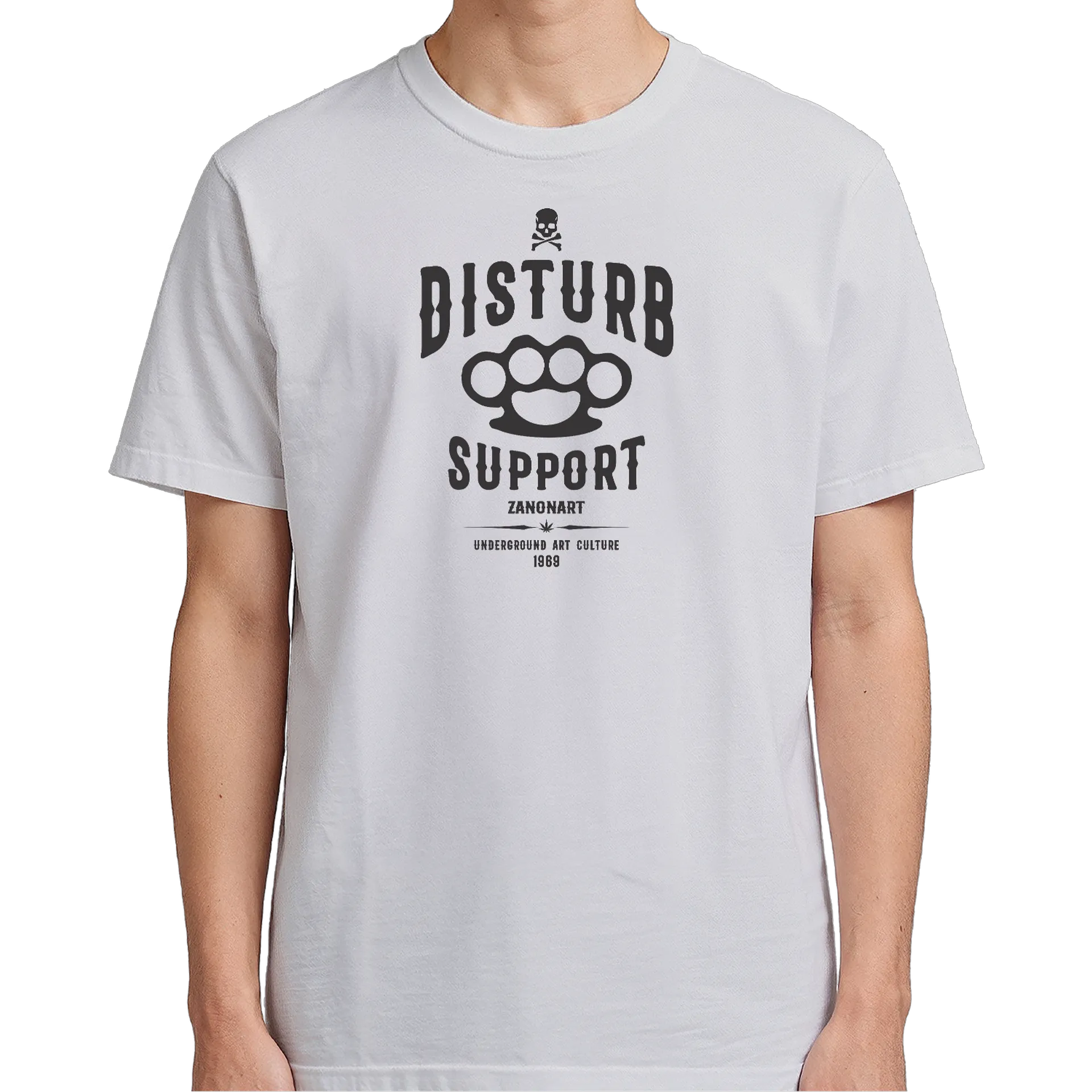 Camiseta Estampa Tipográfica Disturb Support 100% Algodão - Imagem 5