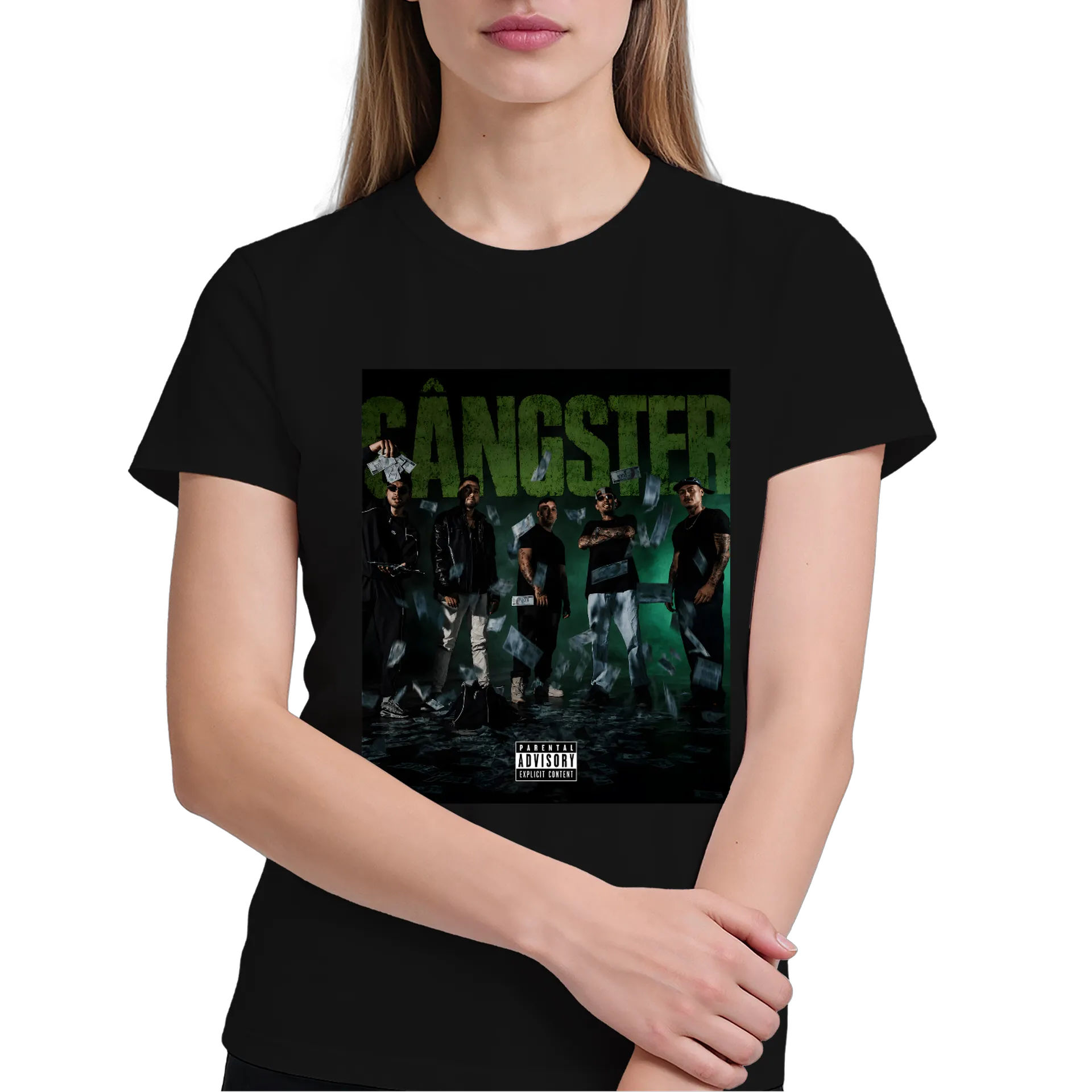 Camiseta Letra Gangsta Money 100% Algodão de Stanley Money Team  — imagem 4 de 6