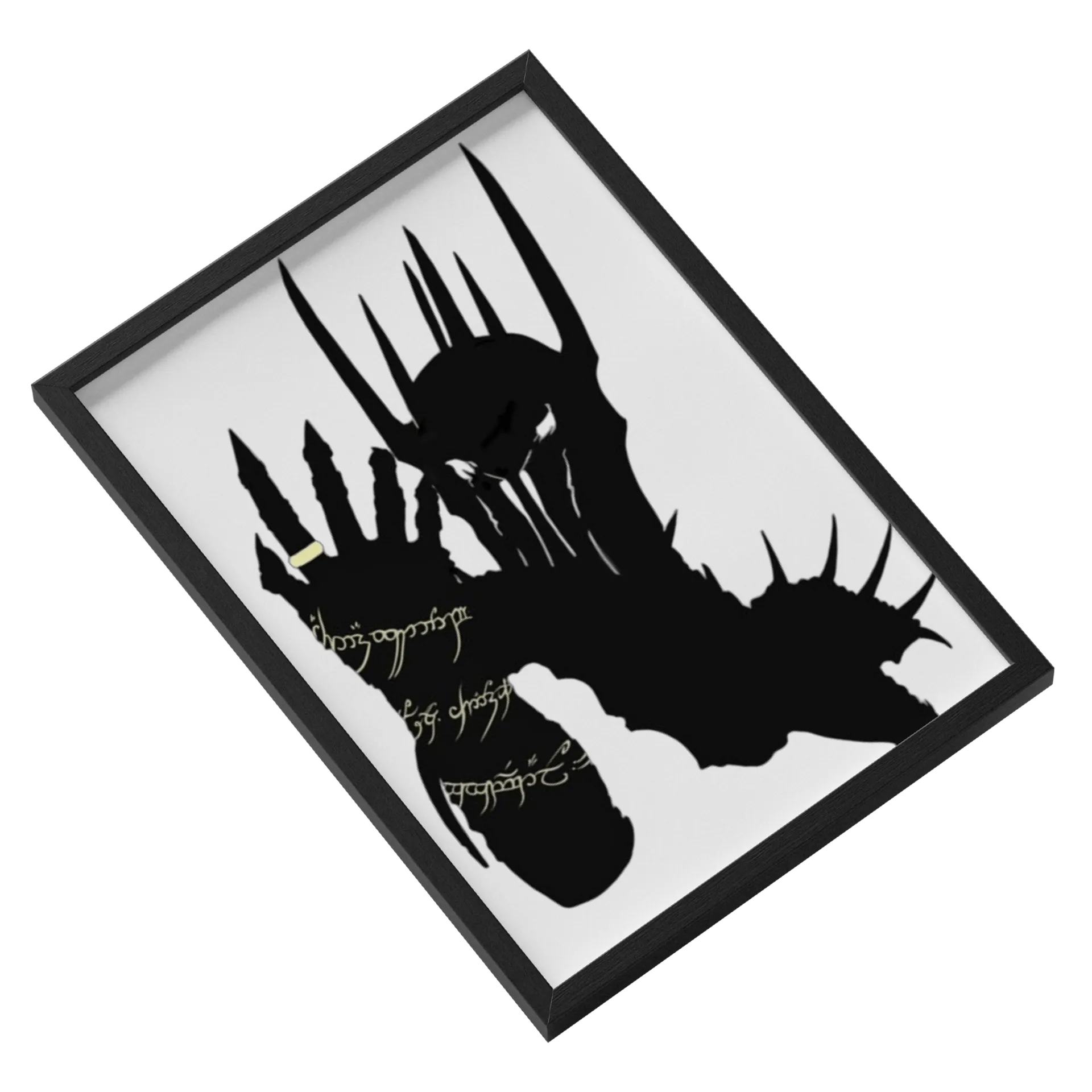 Quadro Sauron Mão Negra MDF e Vidro A3 - Imagem 2
