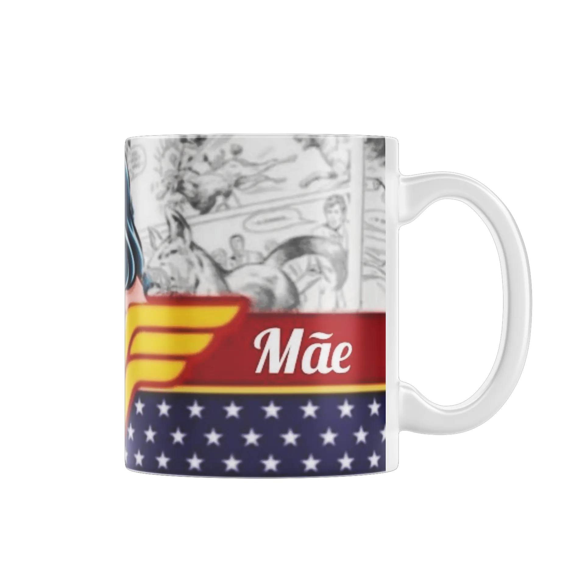 Caneca Porcelana Super Mãe 325ml - Imagem 1