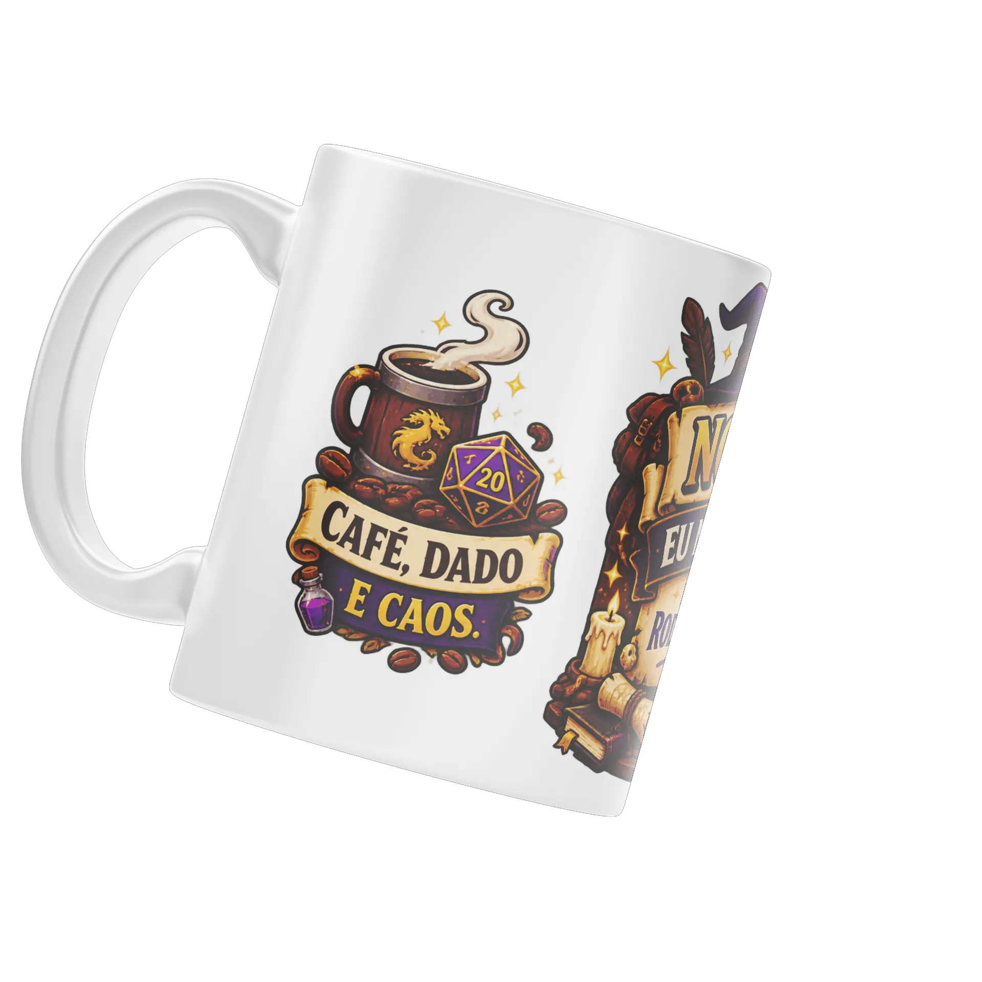 Caneca Porcelana No RPG Eu Não Atraso 325ml de dnde — imagem 3 de 4
