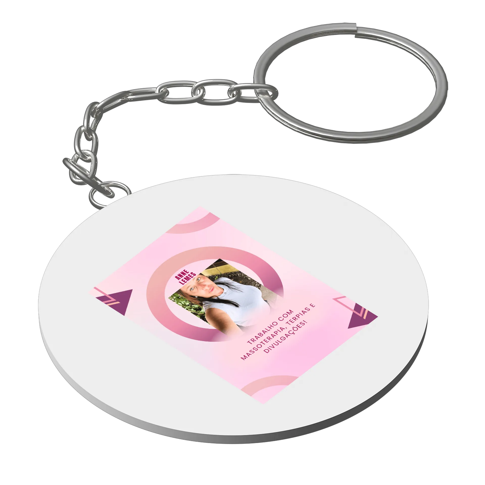 Chaveiro MDF Personalizado Anne Lemes 5x5cm - Imagem 1