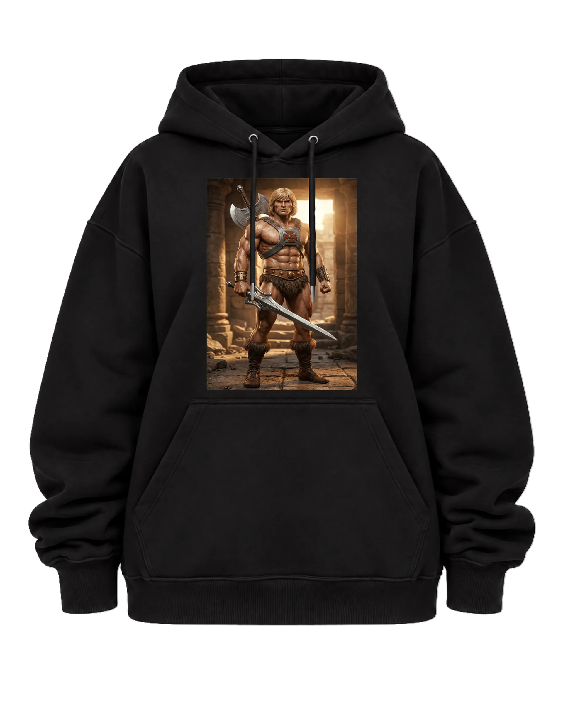 Blusa Moletom Guerreiro Bárbaro Realista Machado Espada - Imagem 5