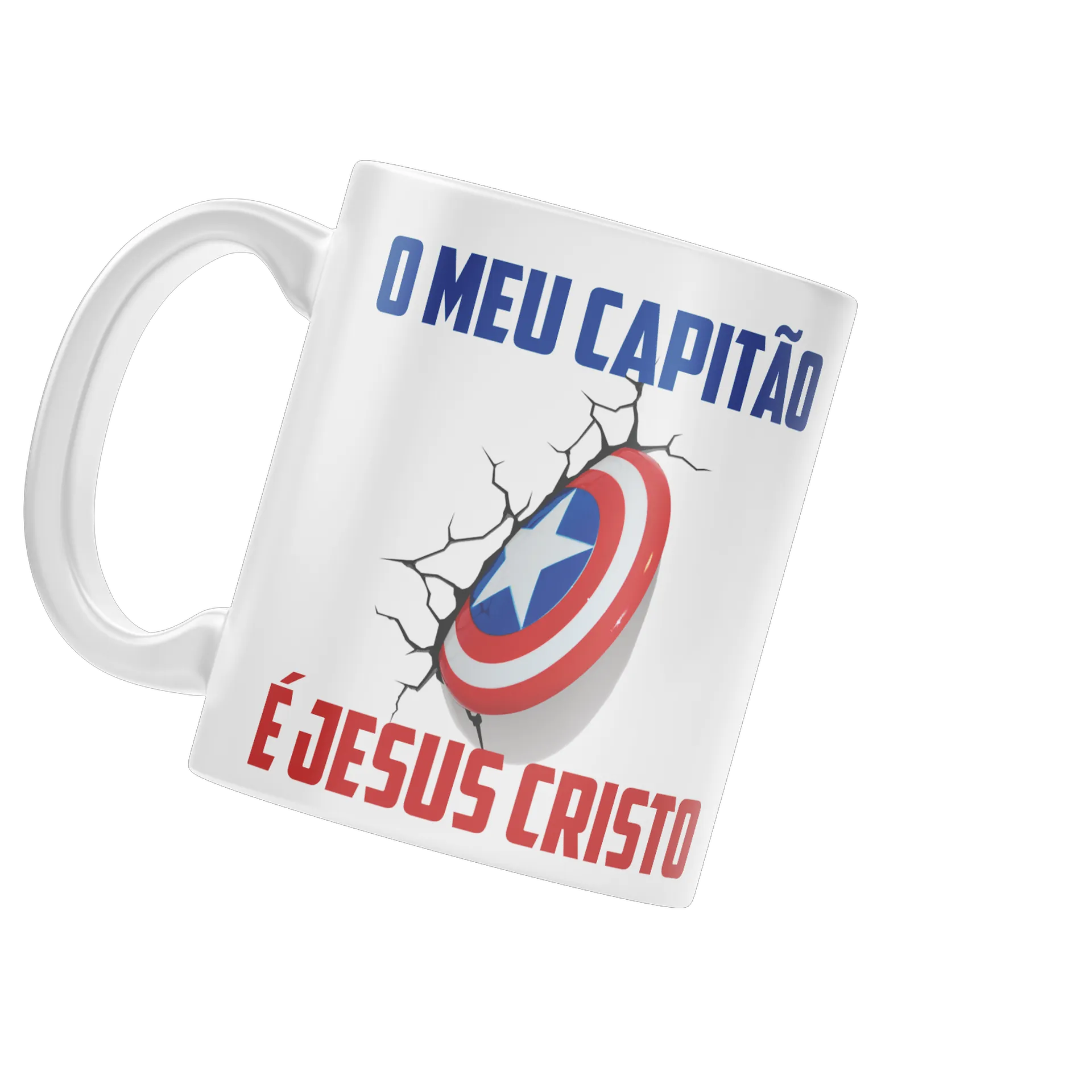 Caneca Porcelana Escudo Jesus Cristo 325ml de Redeem Wear