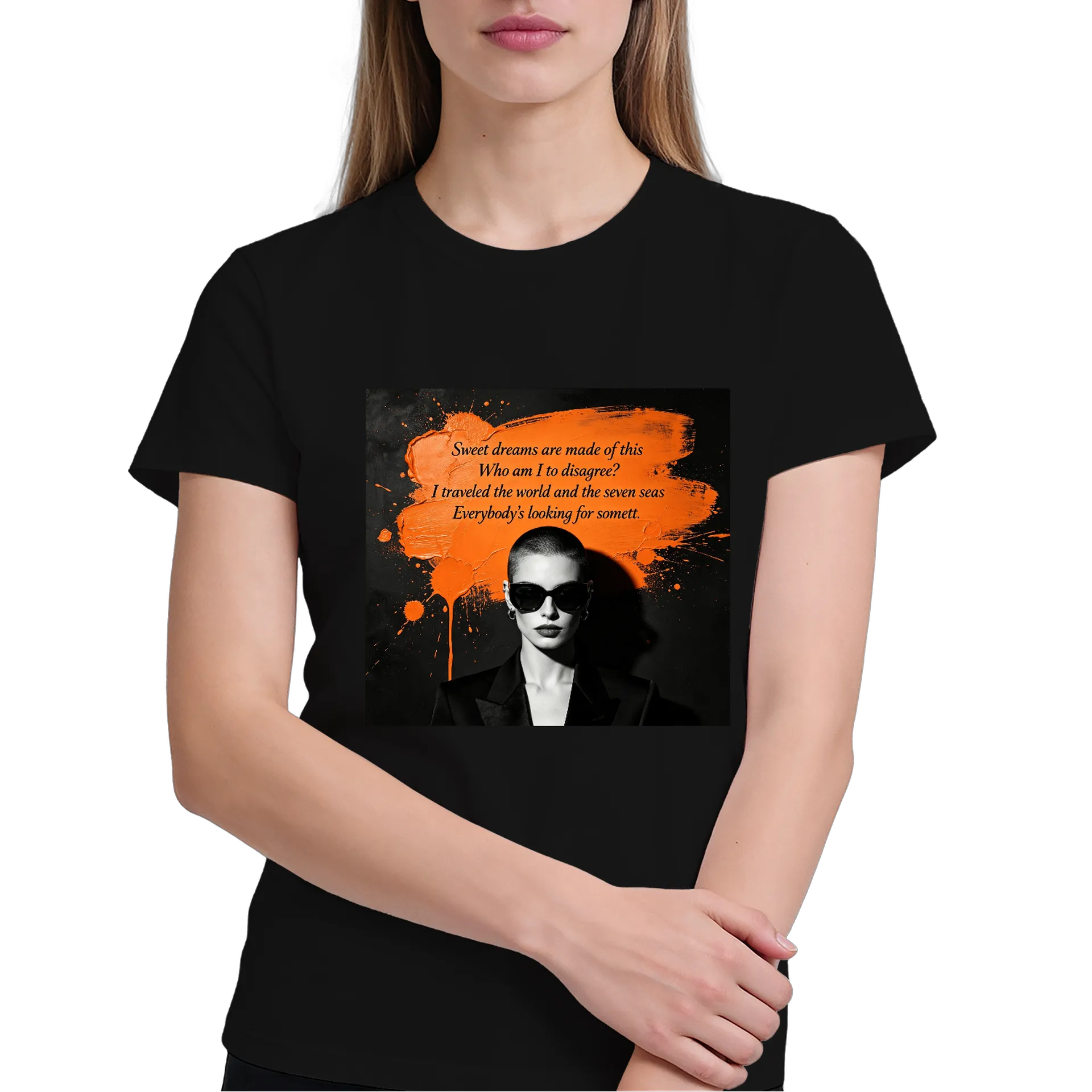 Camiseta Estampa Frase Artes Visuais 100% Algodão - Imagem 3