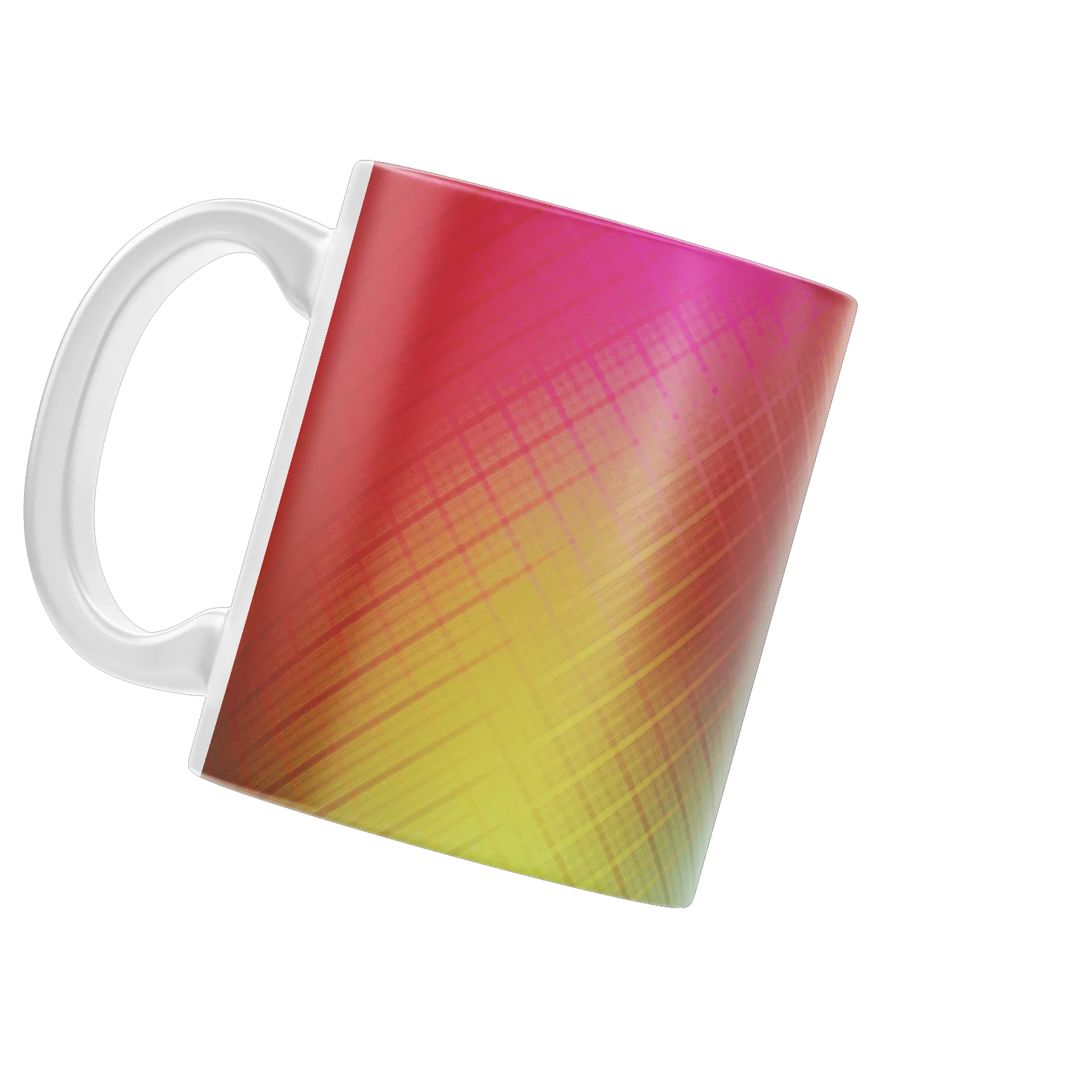 Caneca porcelana Quadro Cores Geométricas 325ml - Imagem 3