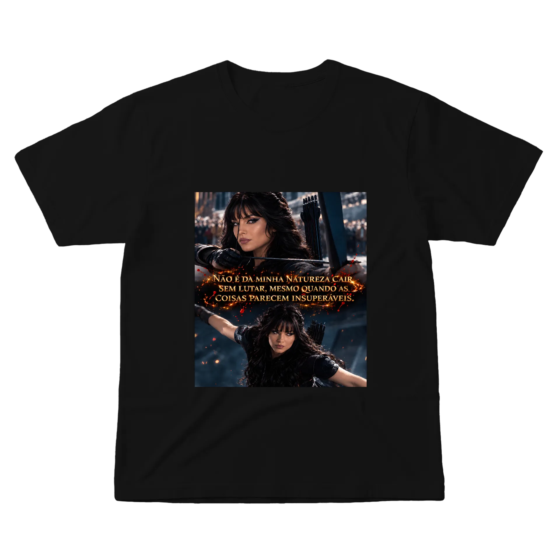 Camiseta Arqueira Realista com Frase Motivacional 100% - Imagem 1