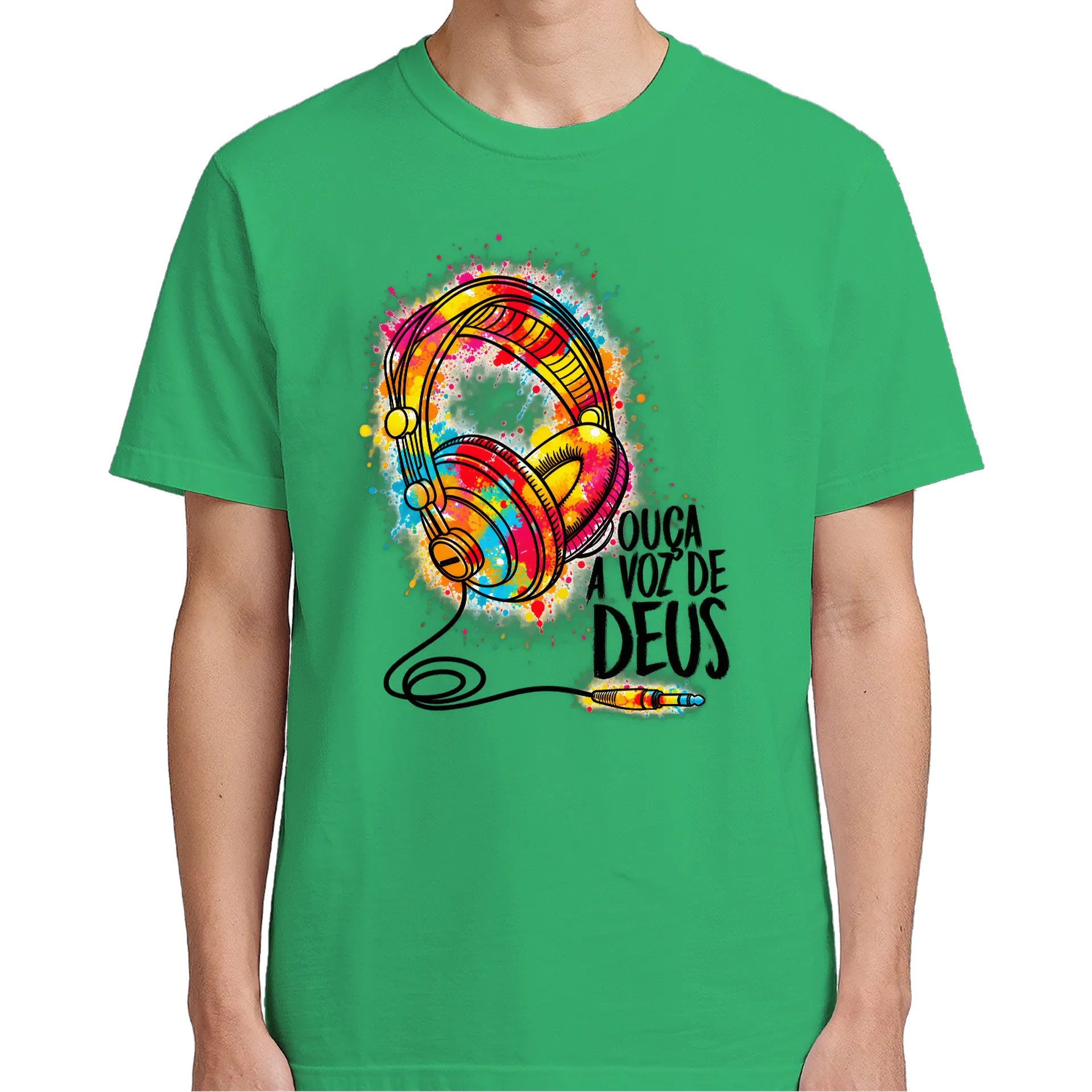 Camiseta Ouça A Voz De Deus 100% Algodão  - Imagem 4