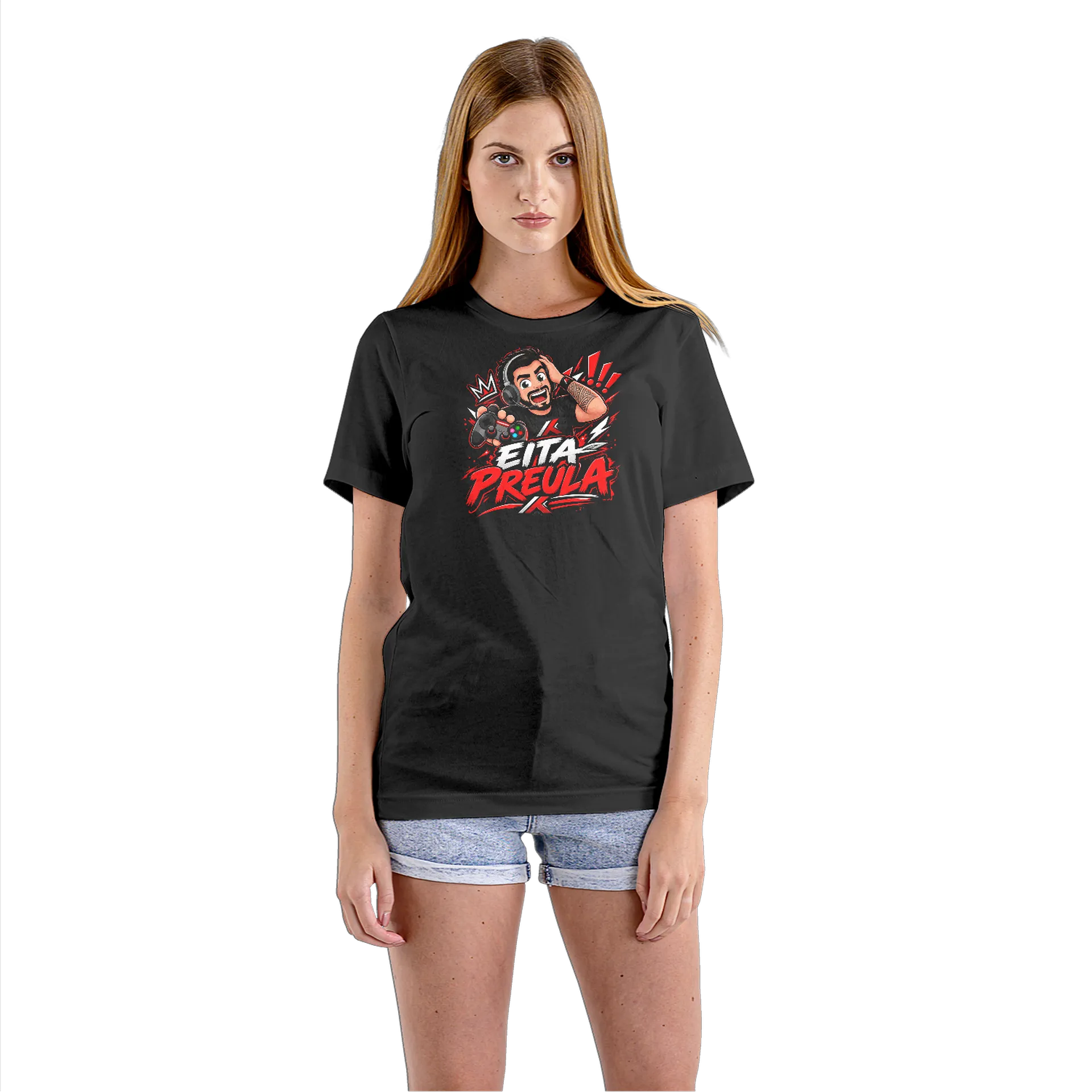Camiseta Babylook Retrô Gamer Eita Preula 100% Algodão - Imagem 3