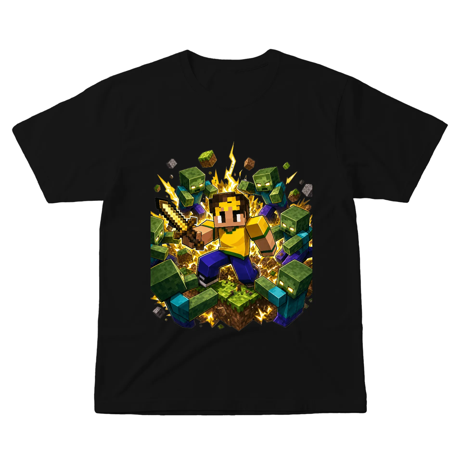 Camiseta Minecraft Apocalipse Zumbi 🔥 Atleta Oficial - Imagem 1