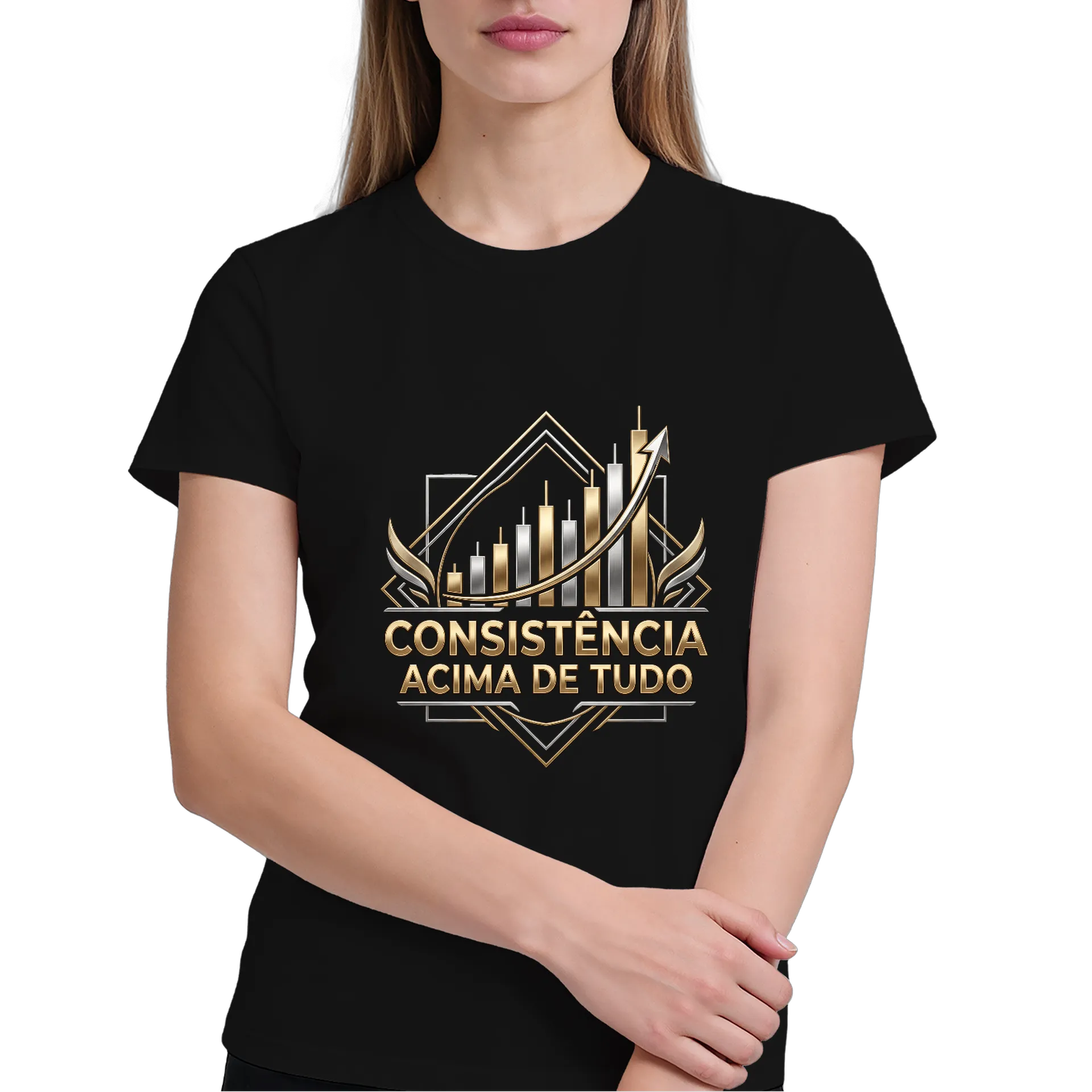 Camiseta Consistência Acima de Tudo 100% Algodão - Imagem 4