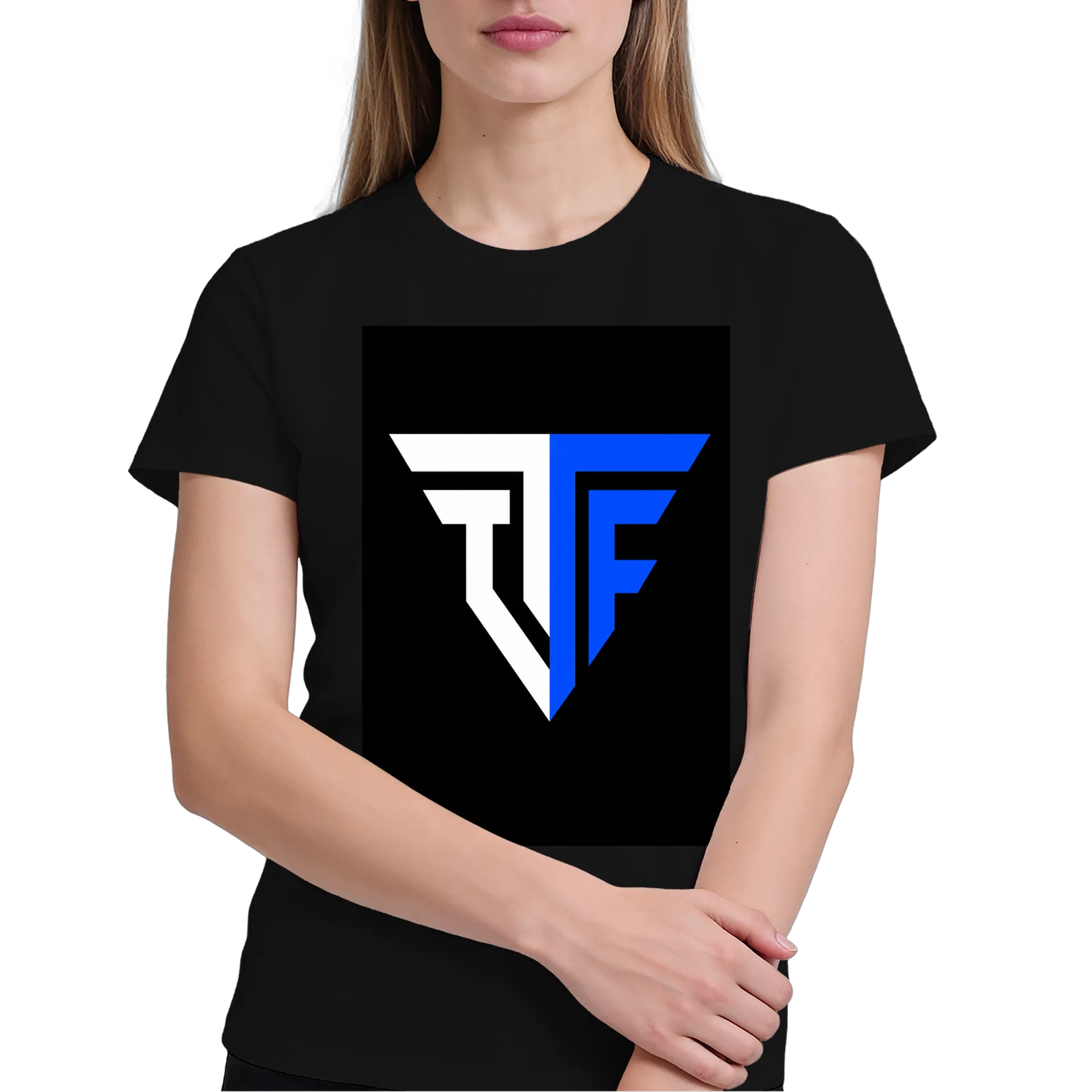 Camiseta Estampa Logotipo  TQF Azul e Branco 100% Algodão de Mikerlange placide — imagem 3 de 6