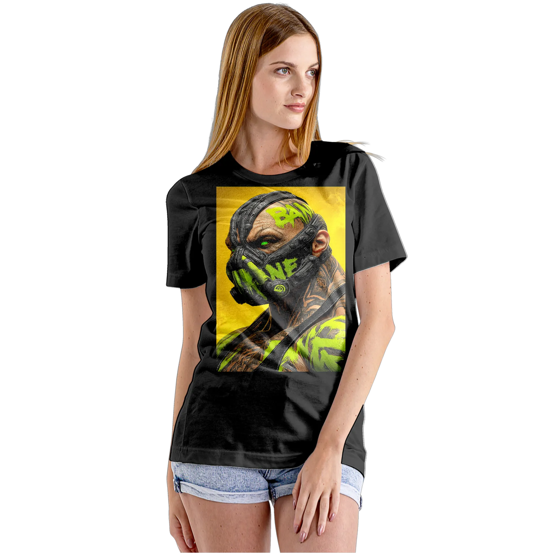 Camiseta Babylook Homem de Máscara Futurista 100% Algodão - Imagem 5
