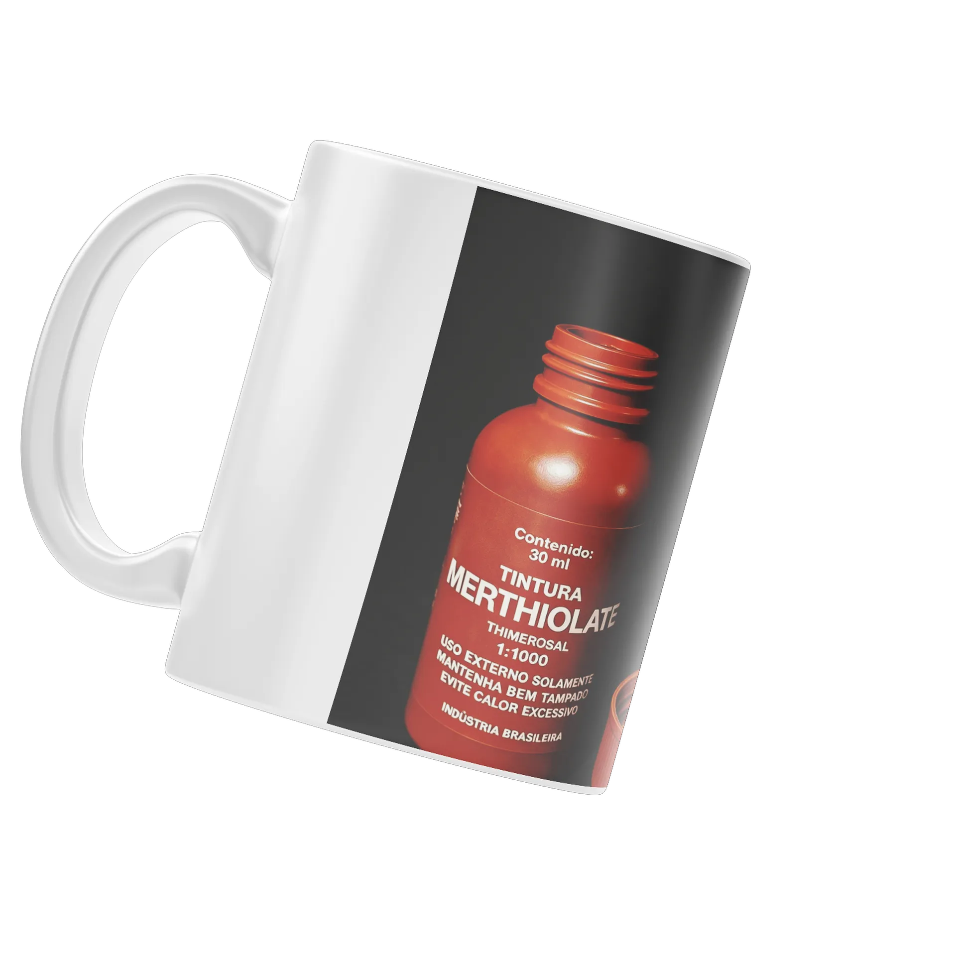 Caneca Porcelana Conteúdo 30 ml Tintura Merthiolate 1 1000ml - Imagem 4