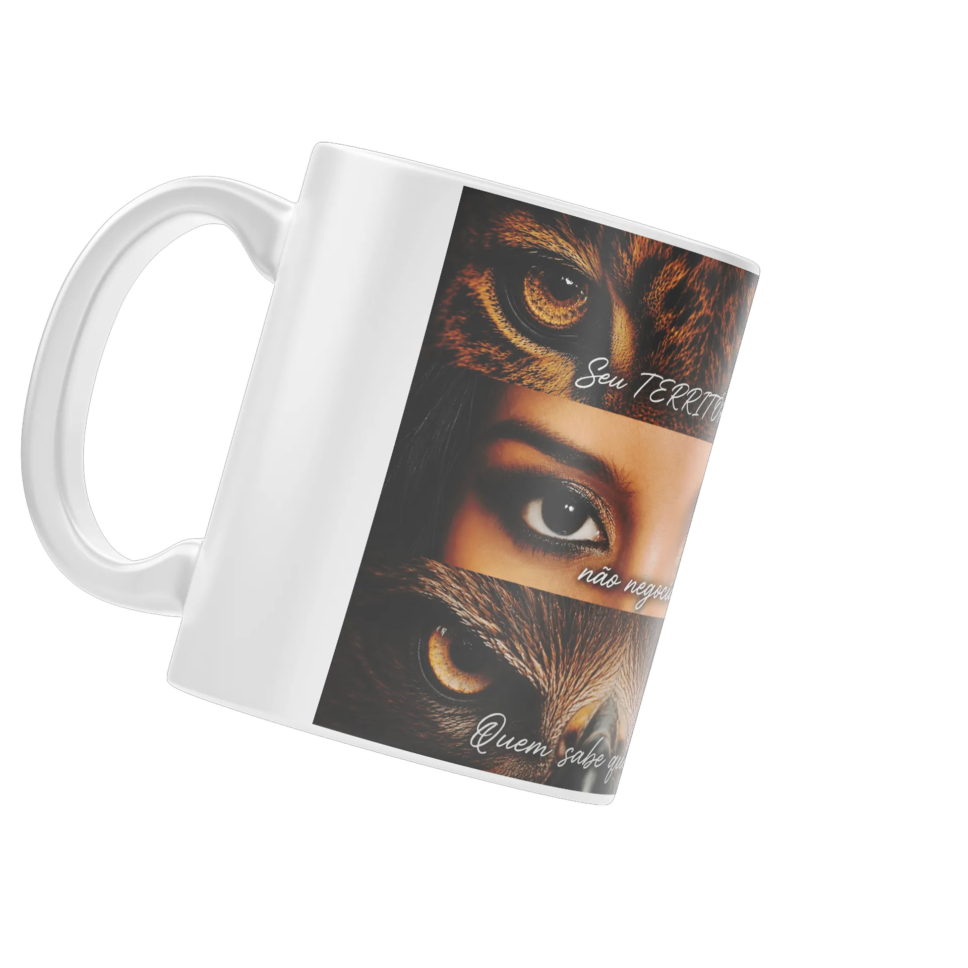 Caneca Porcelana Olhos de Fera 325ml - Imagem 4