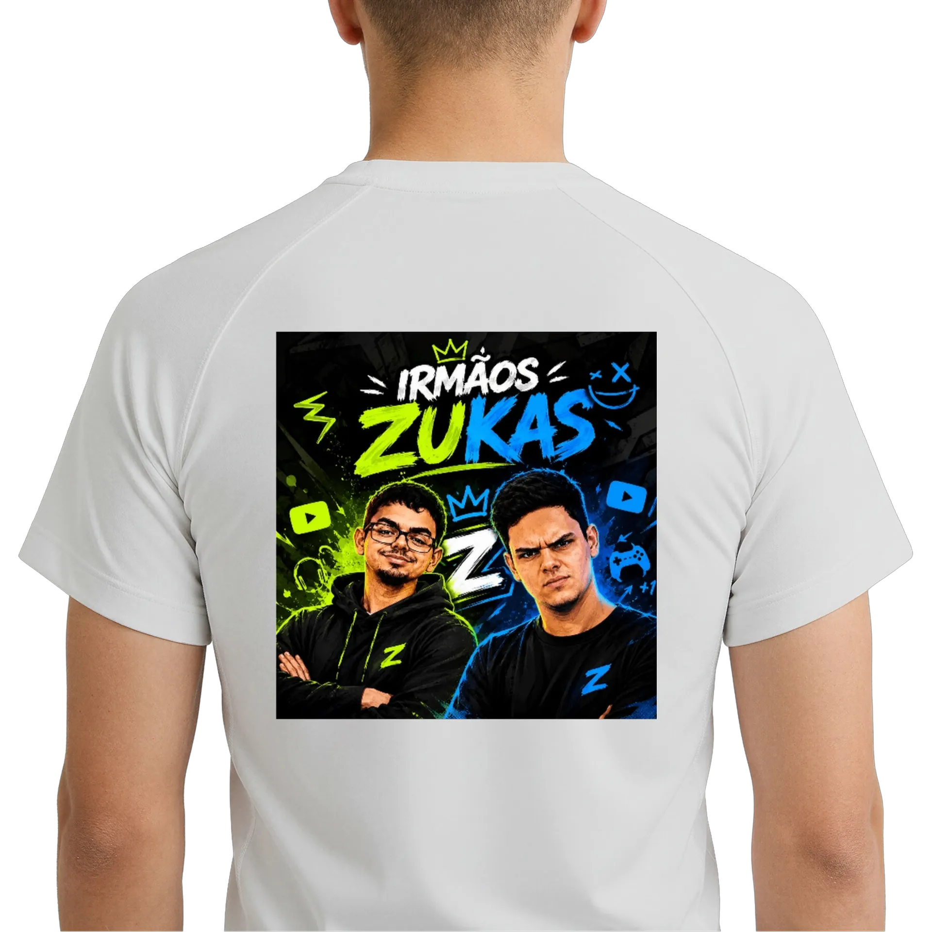 Camiseta Dry Fit Irmãos Zukas Estampa Neon Respirável 100% de zuka — imagem 6 de 6