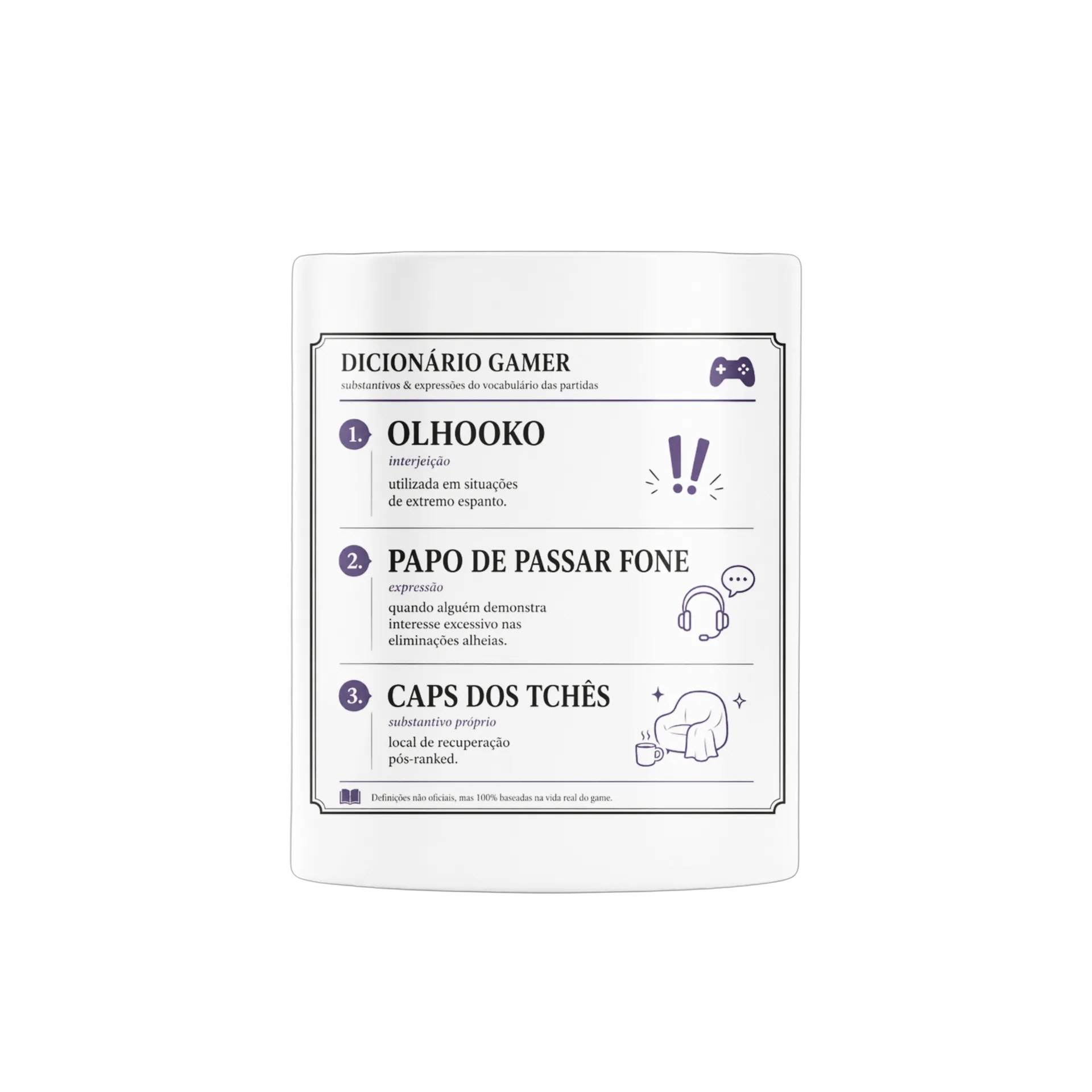 Caneca Porcelana Caps dos Tchês Estampa Texto 325ml - Imagem 3