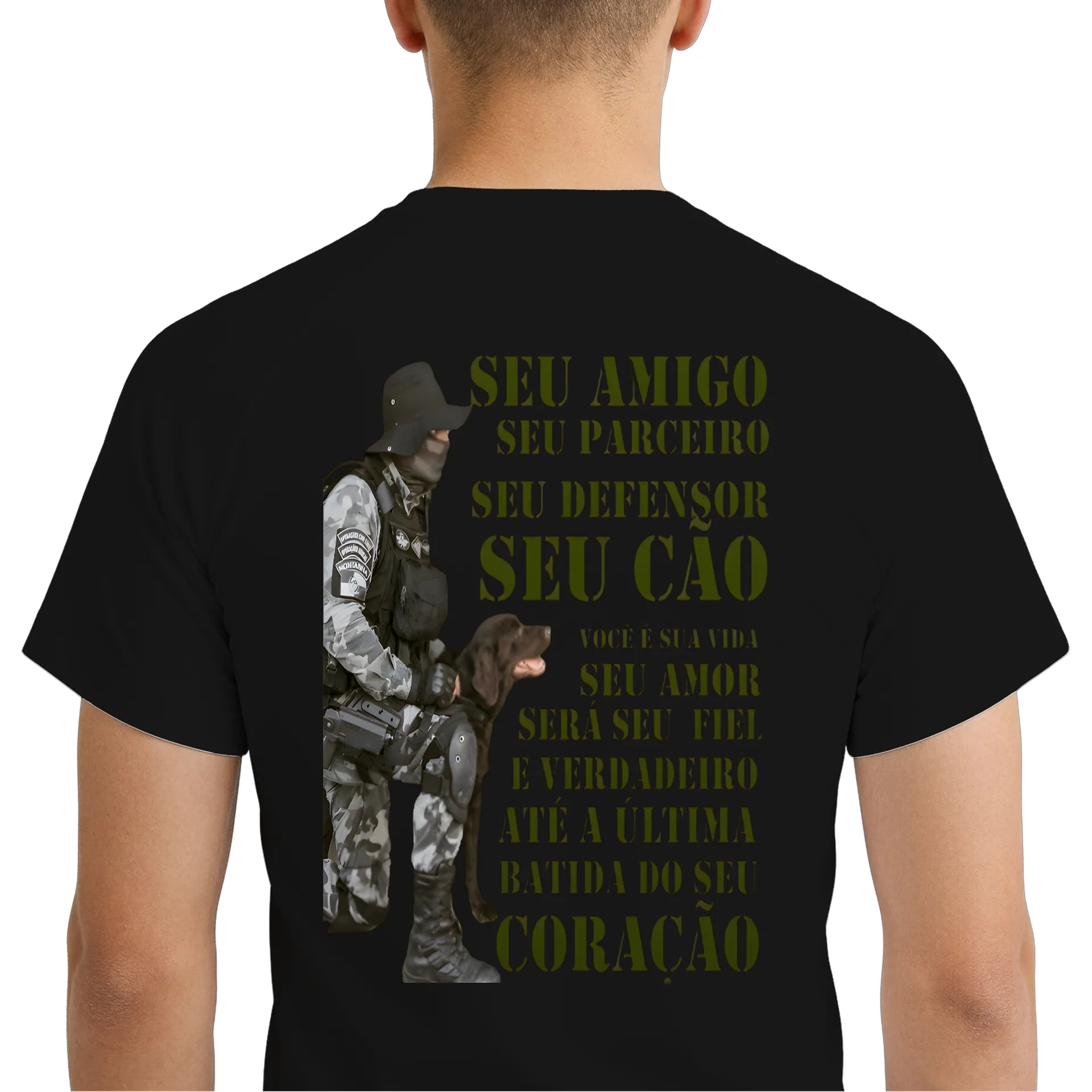 Camiseta Dry Fit Caçador Camuflado Estampa Tipográfica de D'ZARMY TACTICAL COMBAT WEAR  — imagem 6 de 6